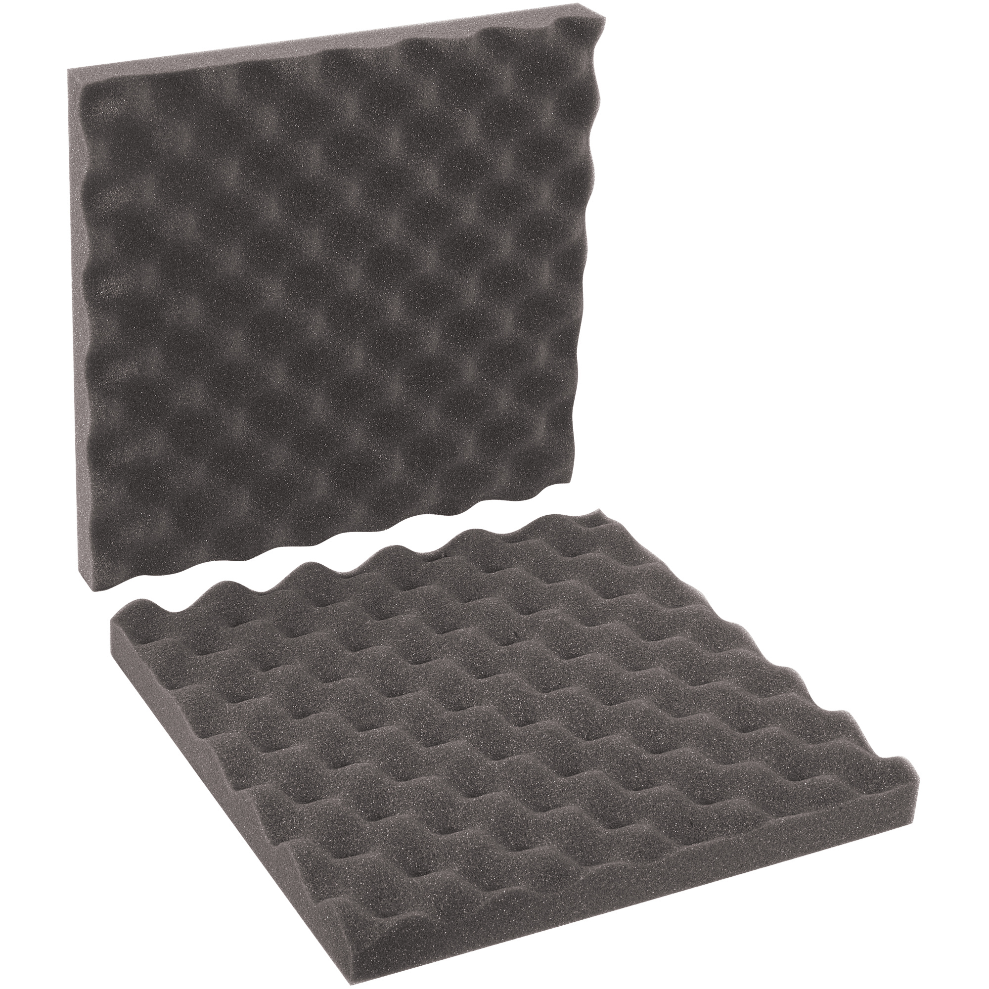 Convoluted Foam Sets, 12" x 12" x 2", Charcoal, 24/Sets per Case