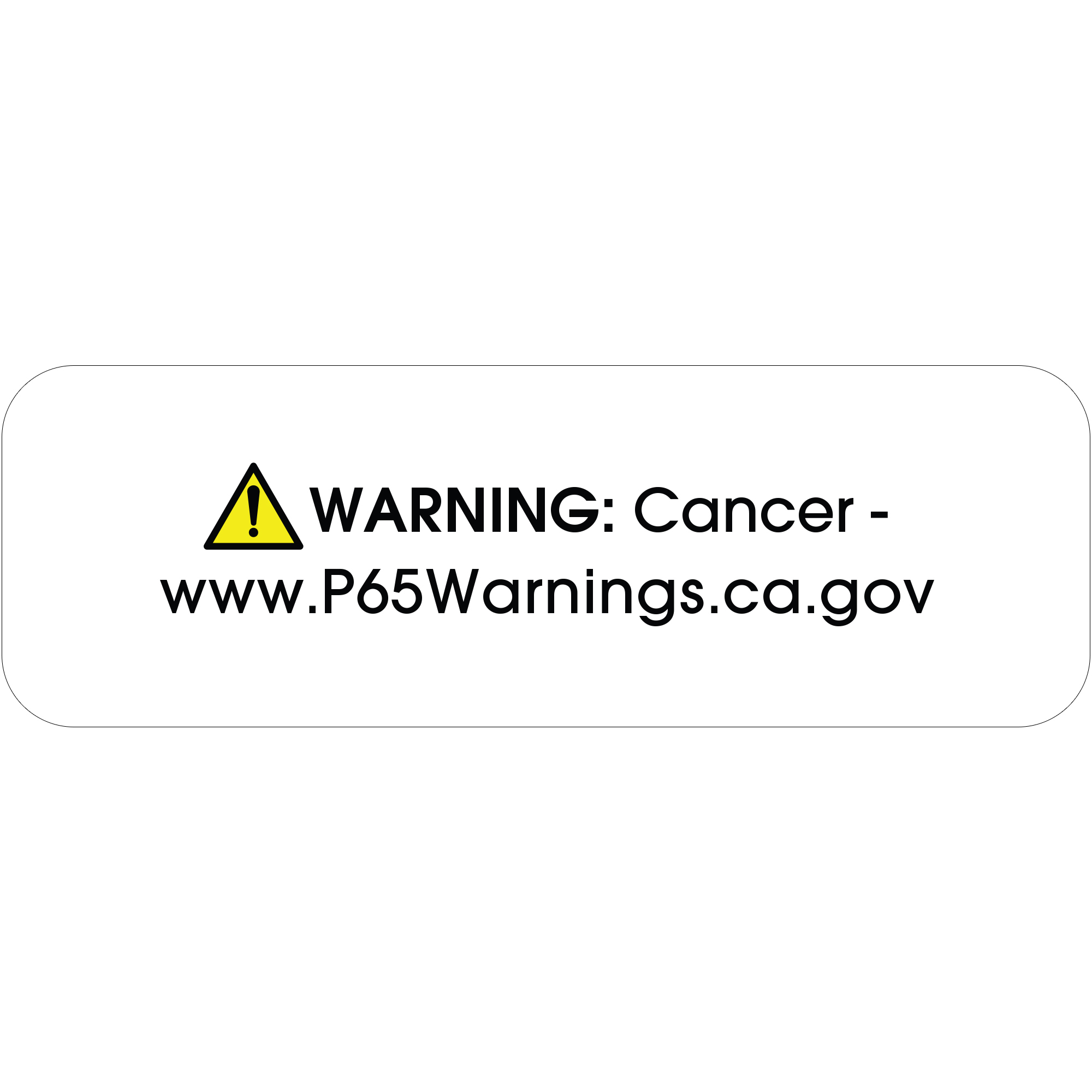 Tape Logic® "Warning: Cancer - " Prop 65 Labels, 1.5 x 0.5", White, 500/Roll