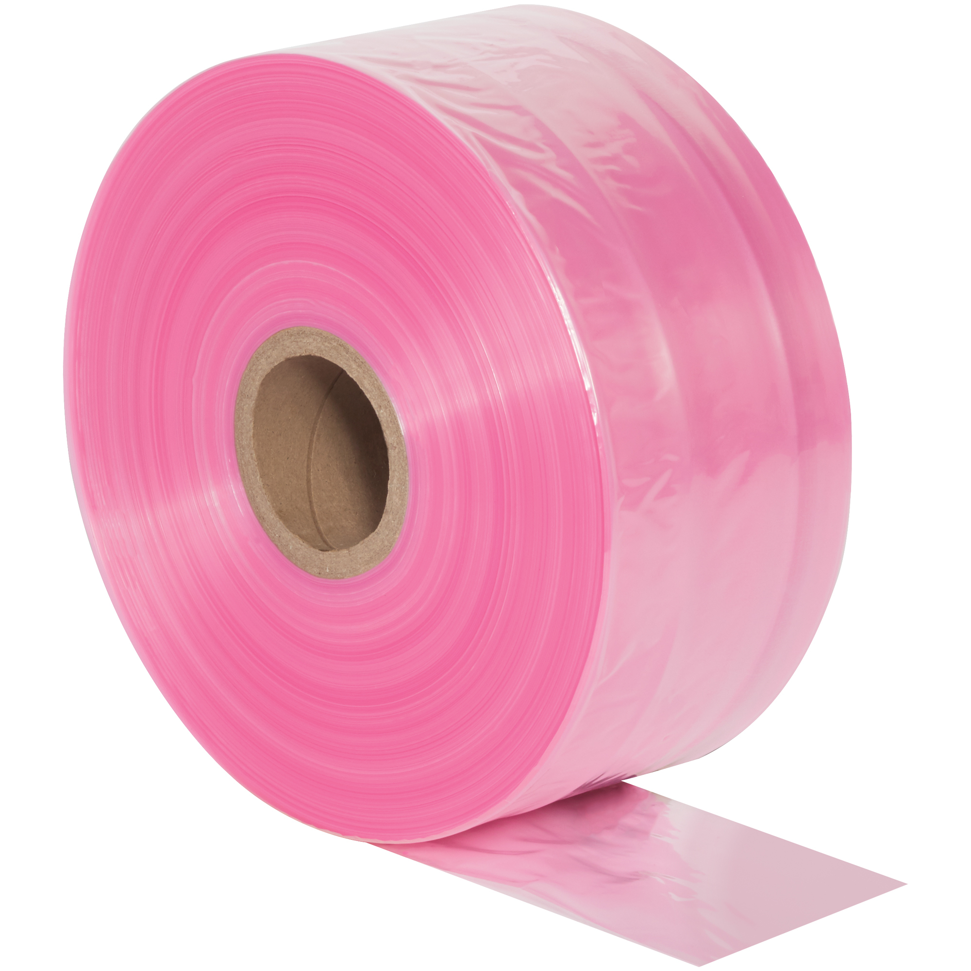 Anti-Static Poly Tubing, 2 Mil, 3" x 2150', Pink, 1/Roll
