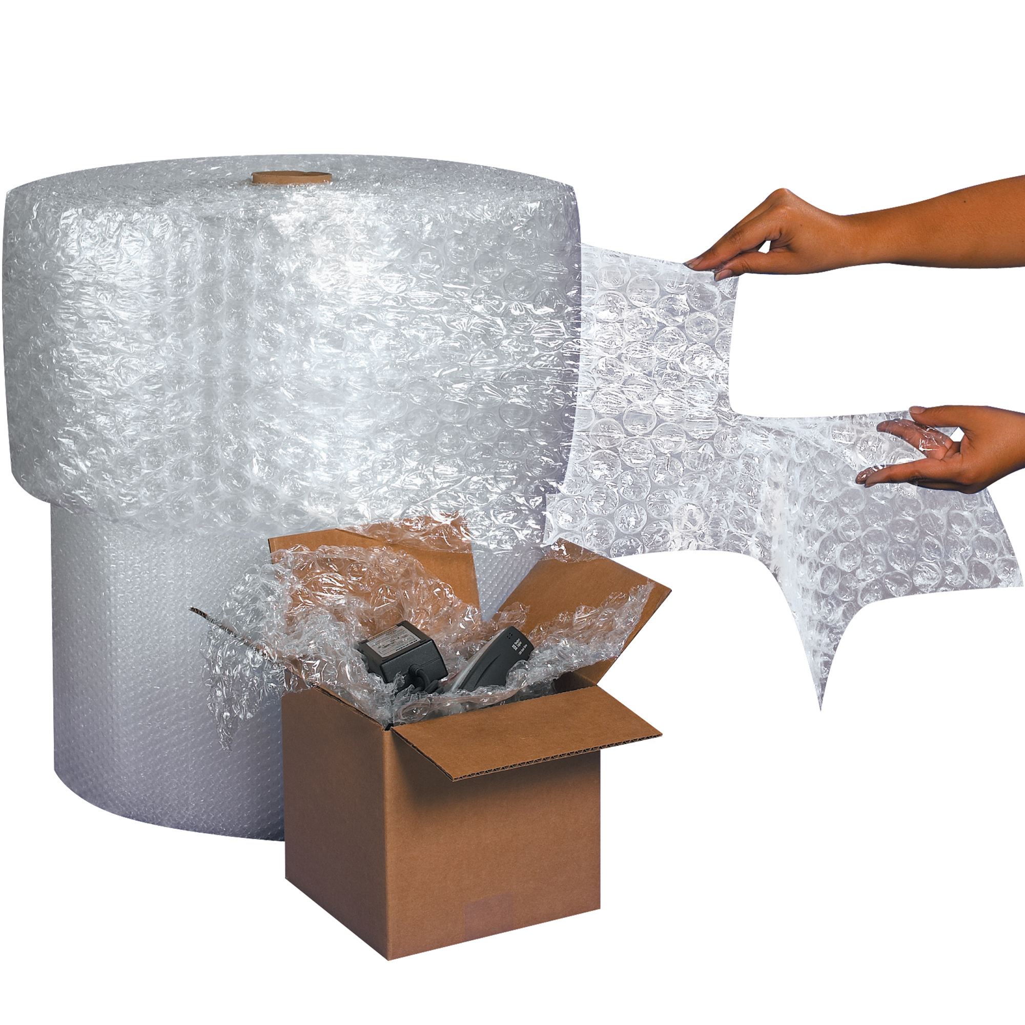 Perforated Air Bubble Rolls, 5/16" x 48" x 375', Clear, 1/Each