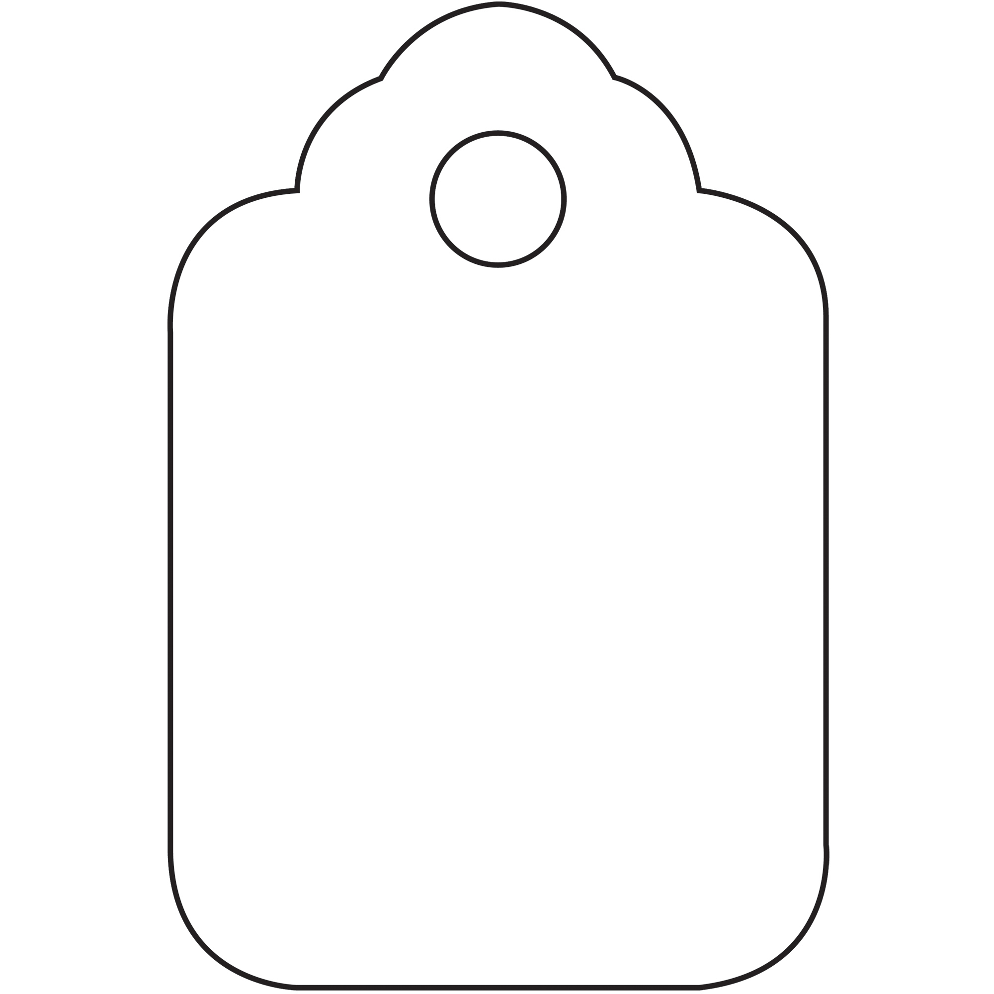Merchandise Tags, 1 1/8" x 1 3/4", White, 1000/Case