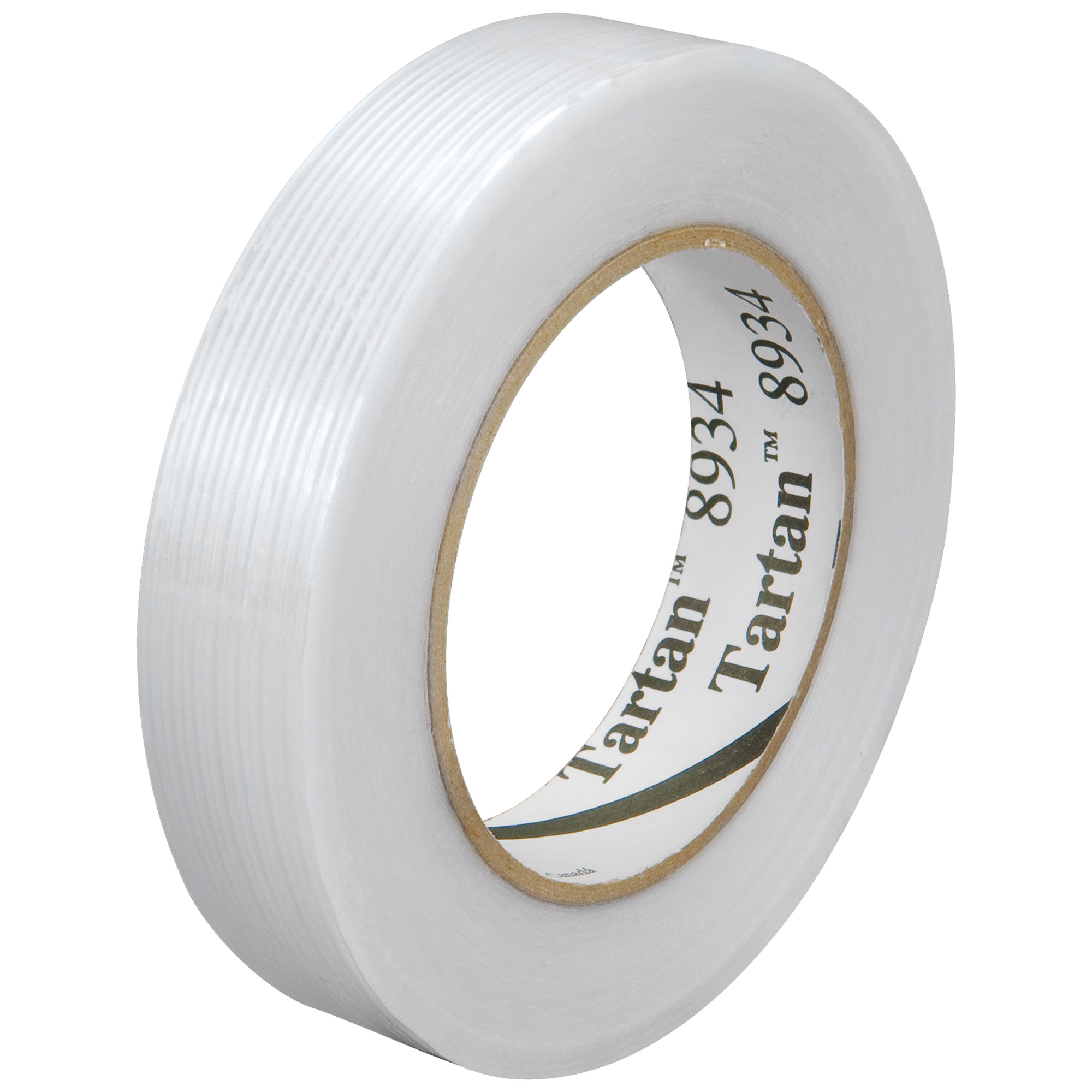 3M™ 8934 Strapping Tape, 4.0 Mil, 1" x 60 yds, Clear, 36/Case