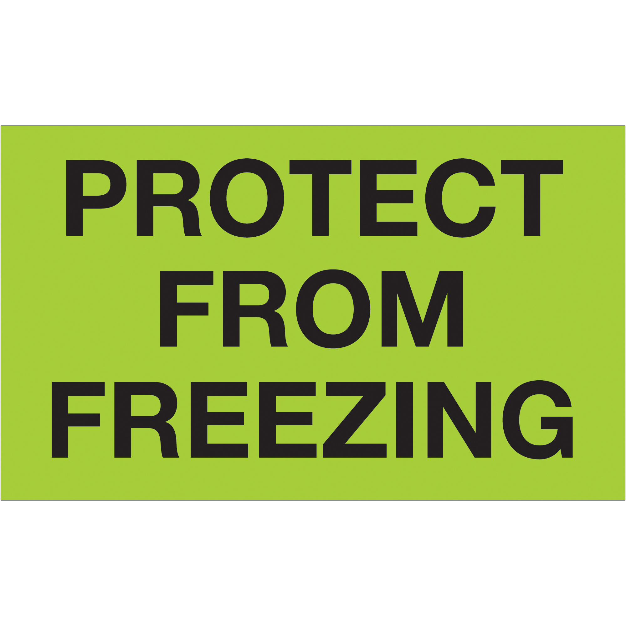 Tape Logic® Climate Labels, "Protect From Freezing", 3" x 5", Fluorescent Green, 500/Roll