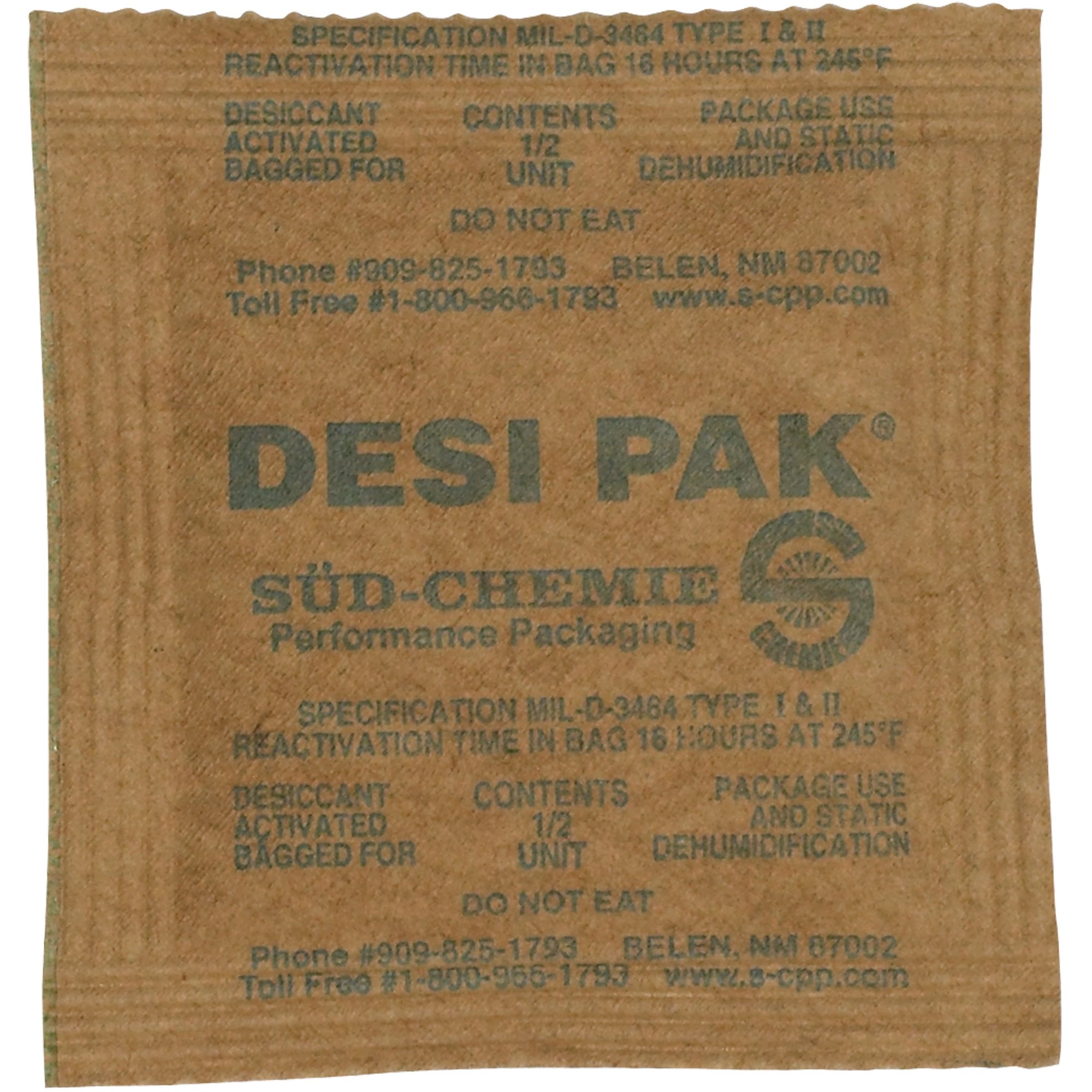 Clay Desiccants, 5 Gallon Pail, 3" x 3" x 1/4", Kraft, 550/Case