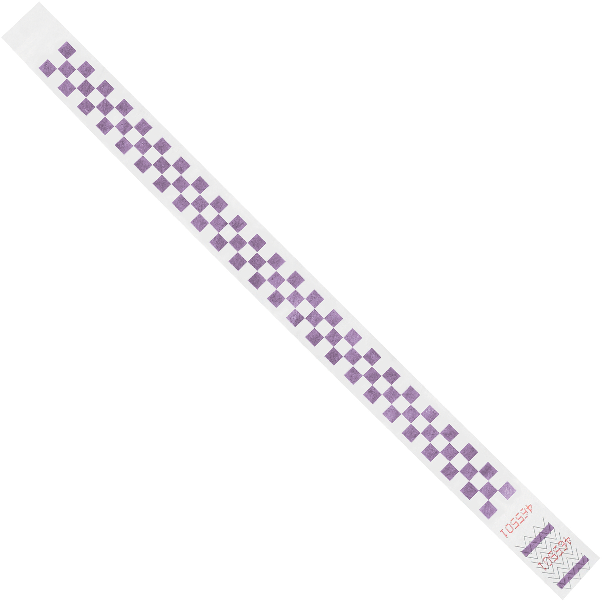 Tyvek® Wristbands, 3/4" x 10", Purple Checkerboard, 500/Case