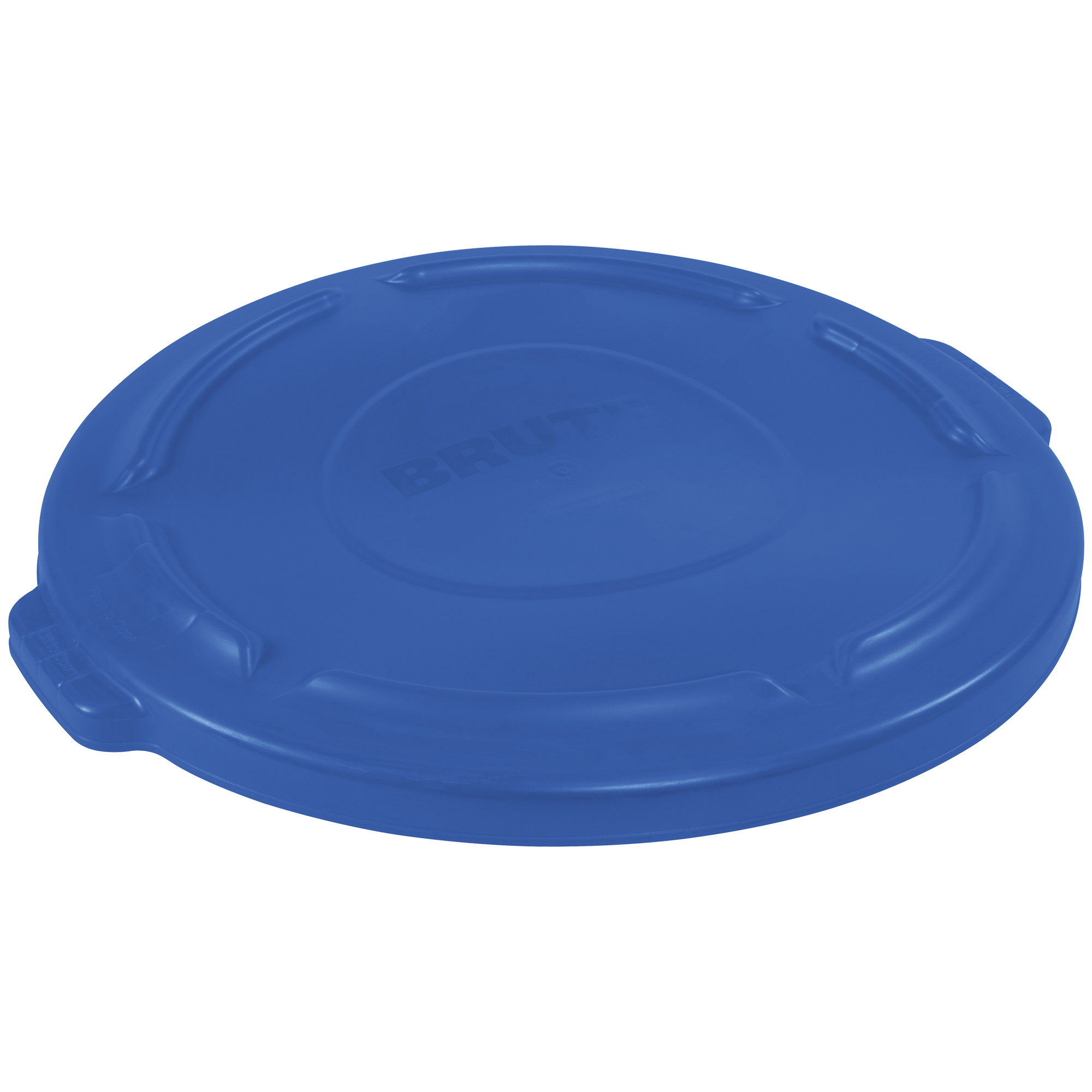 Rubbermaid® Brute® Flat Trash Can Lid, 32 Gallon, 2" x 22", Blue, 1/Each