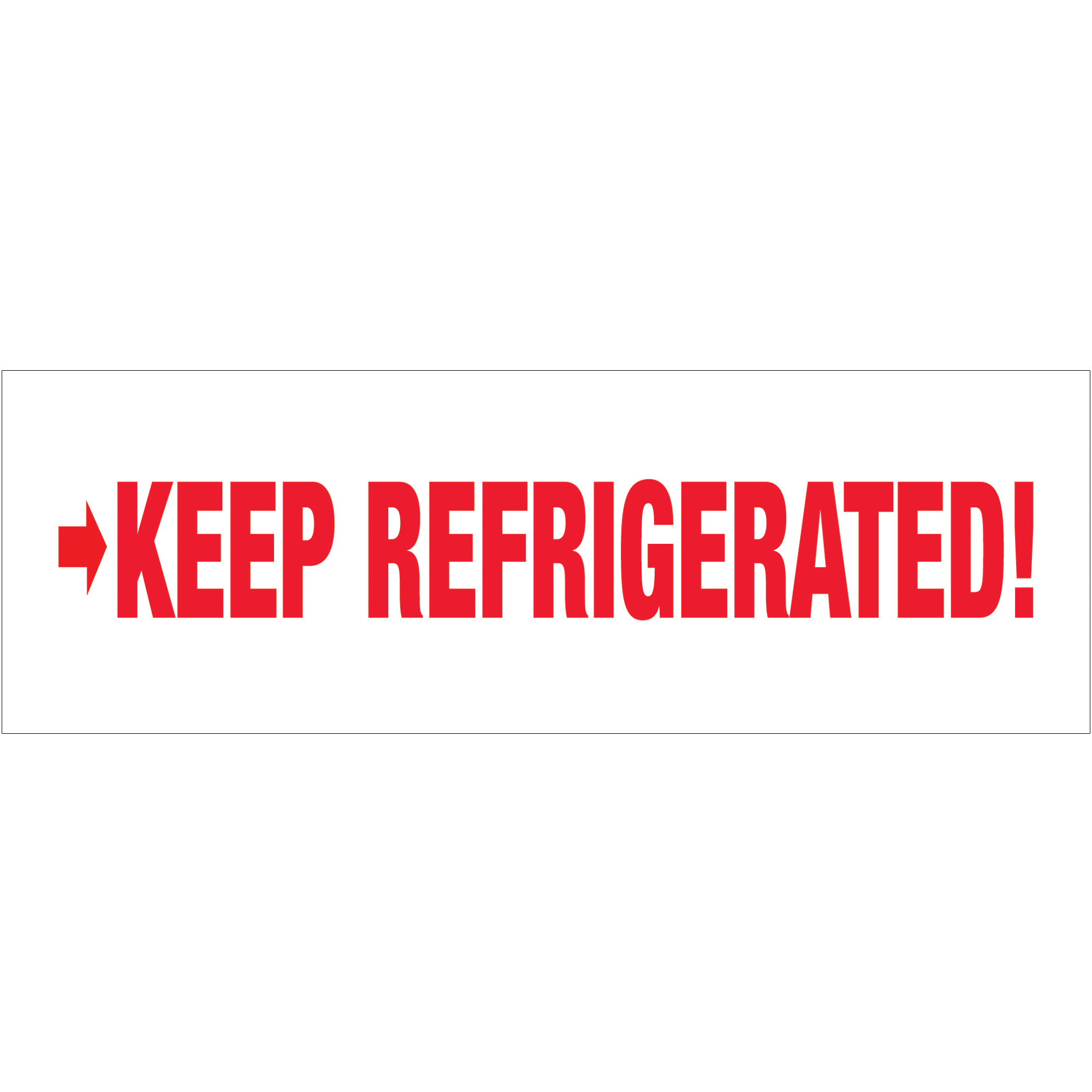 Tape Logic® Pre-Printed Carton Sealing Tape, "Keep Refrigerated", 2.2 Mil, 2" x 110 yds., Red/White, 18/Case