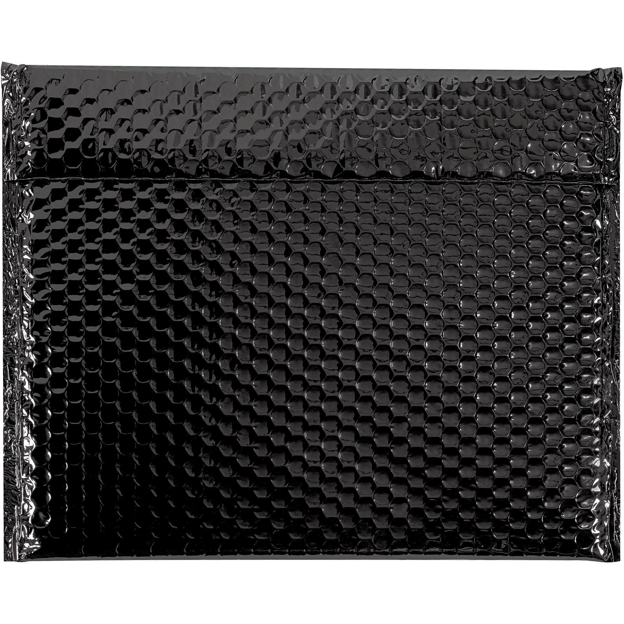 Glamour Bubble Mailers, 13 3/4" x 11", Black, 48/Case