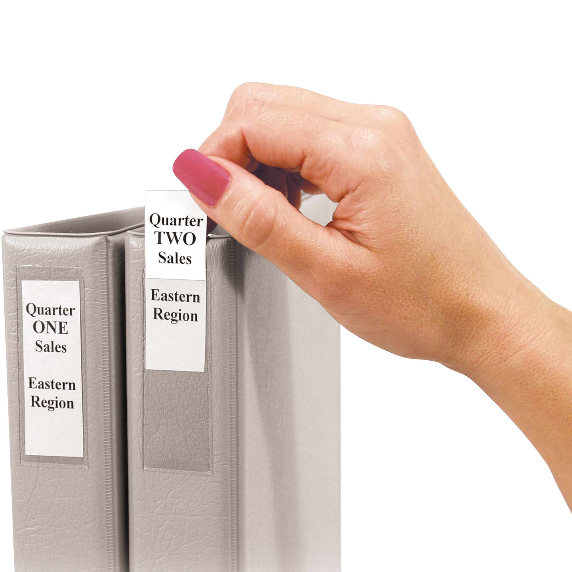 Binder Label Holders, 2 1/4" x 3 5/8", Clear, 60/Case