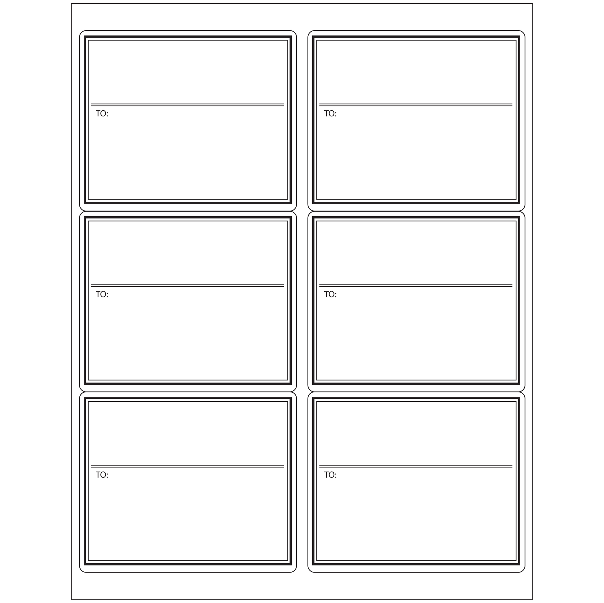 Blank To/From Labels - Black 100 SHEETS