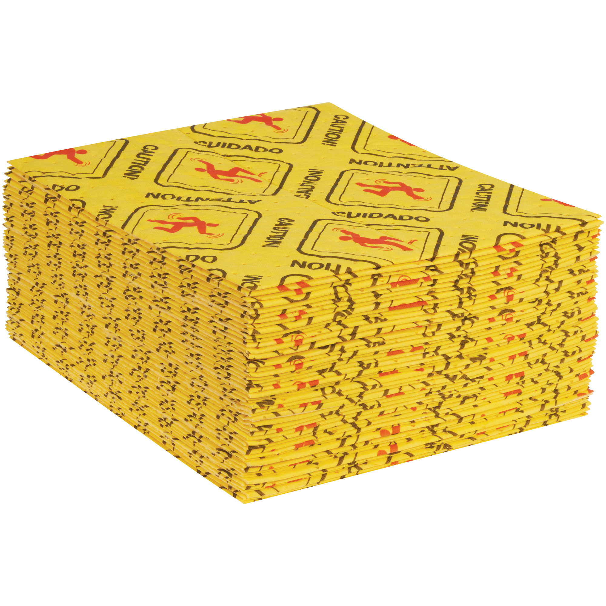 Hazmat Sorbent Pads, 16 x 18", Heavy, Yellow, 100/Case