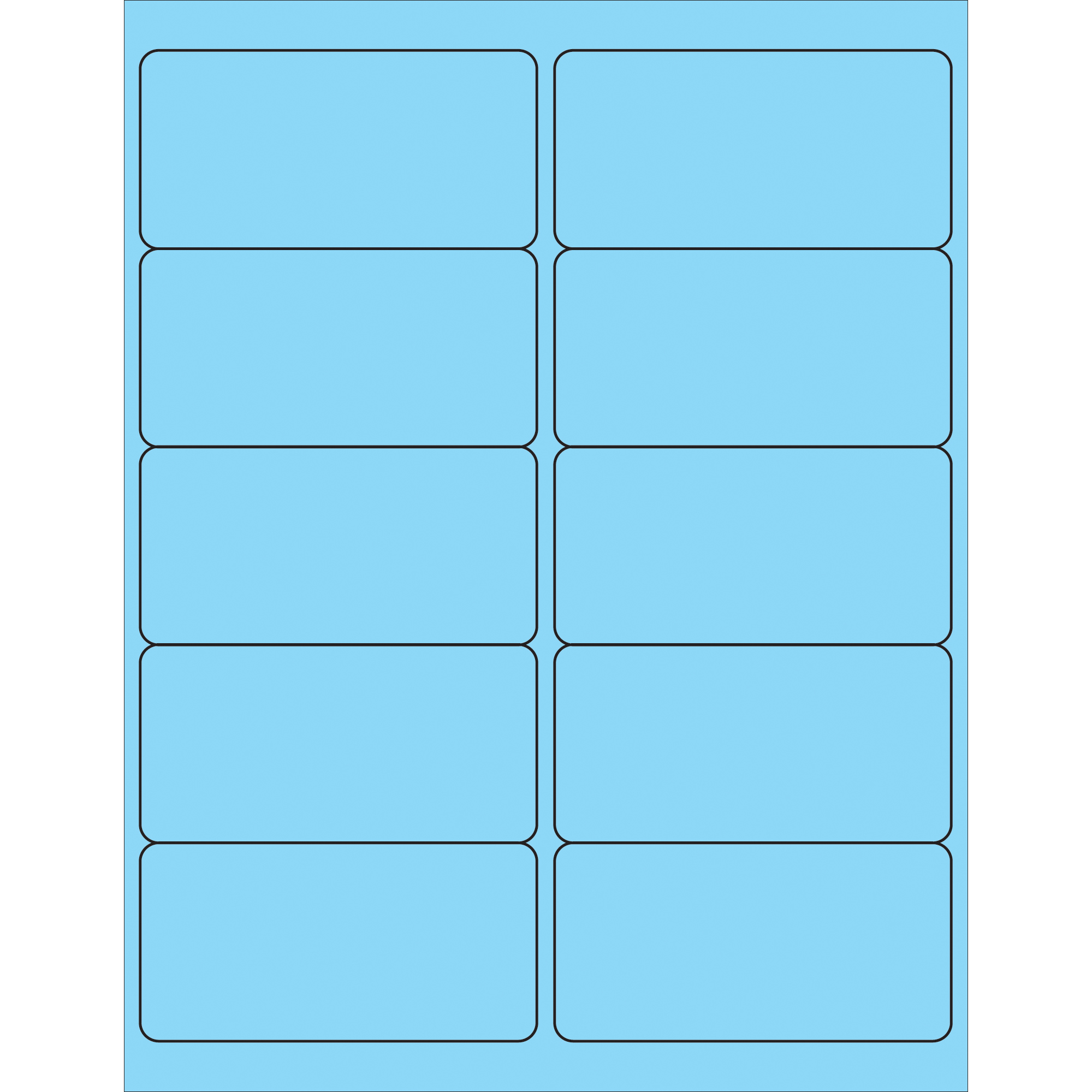 Tape Logic® Removable Rectangle Laser Labels, 4" x 2", Pastel Blue, 1000/Case