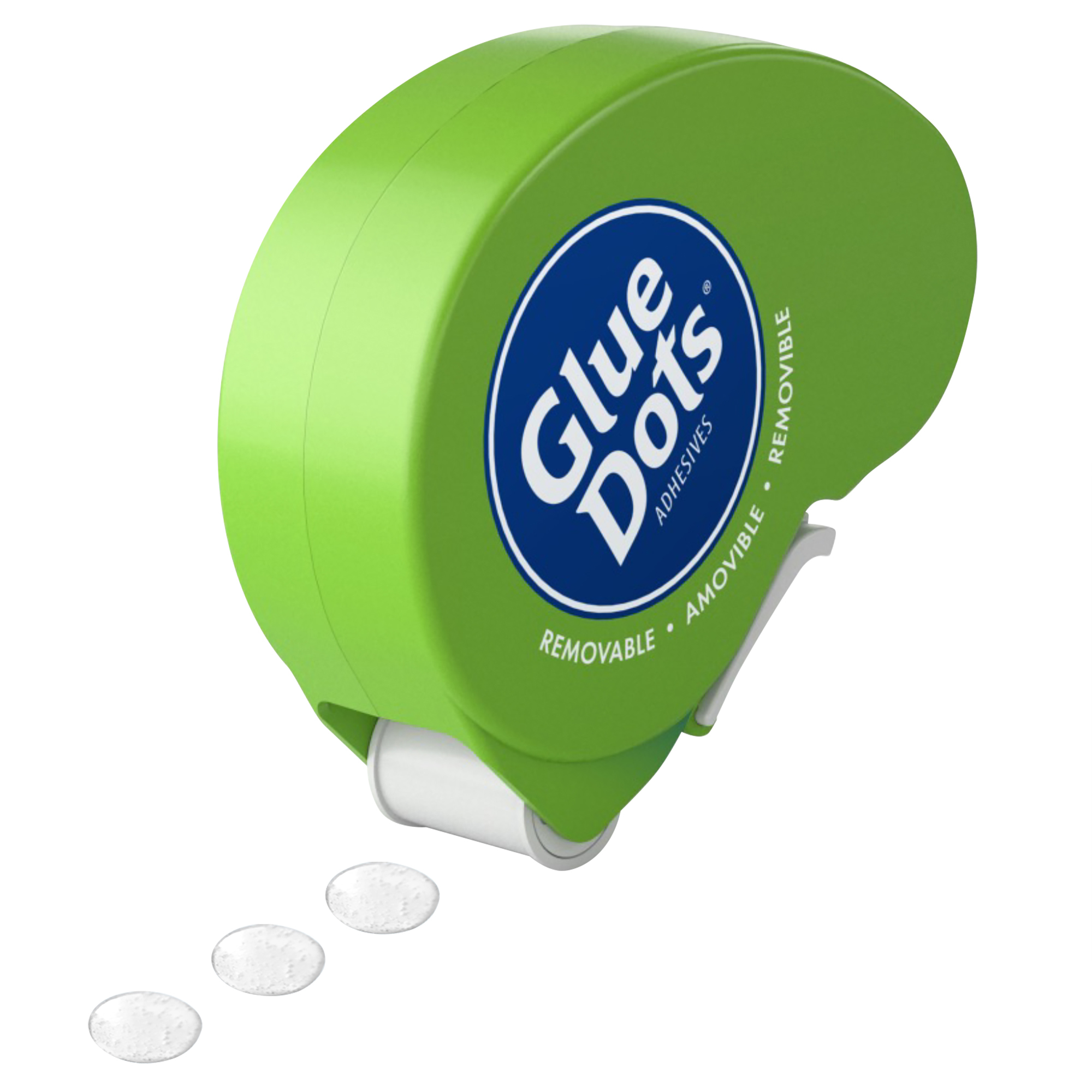 Dot N Go® Removable Glue Dots® Dispenser, Green, 6/Case