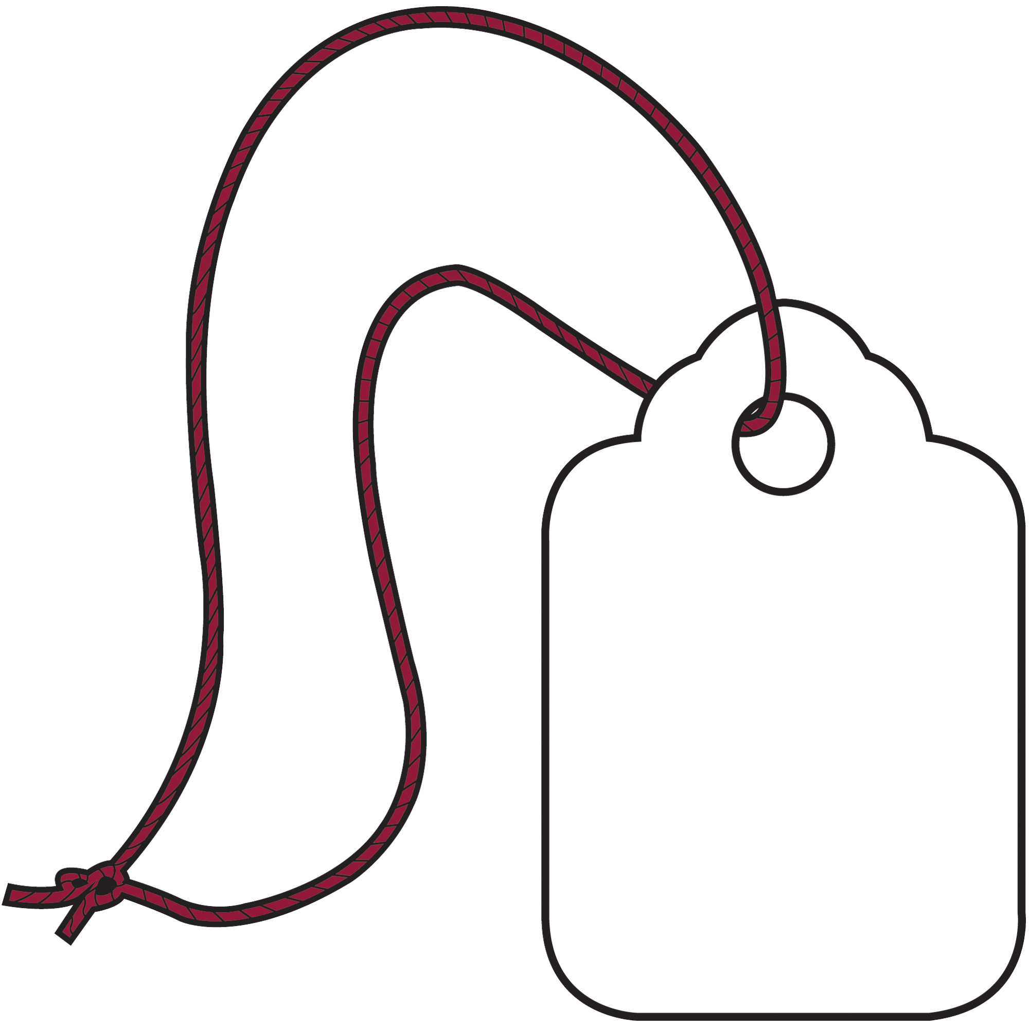 Merchandise Tags, Pre-Strung, 3/8" x 13/16", White, 1000/Case
