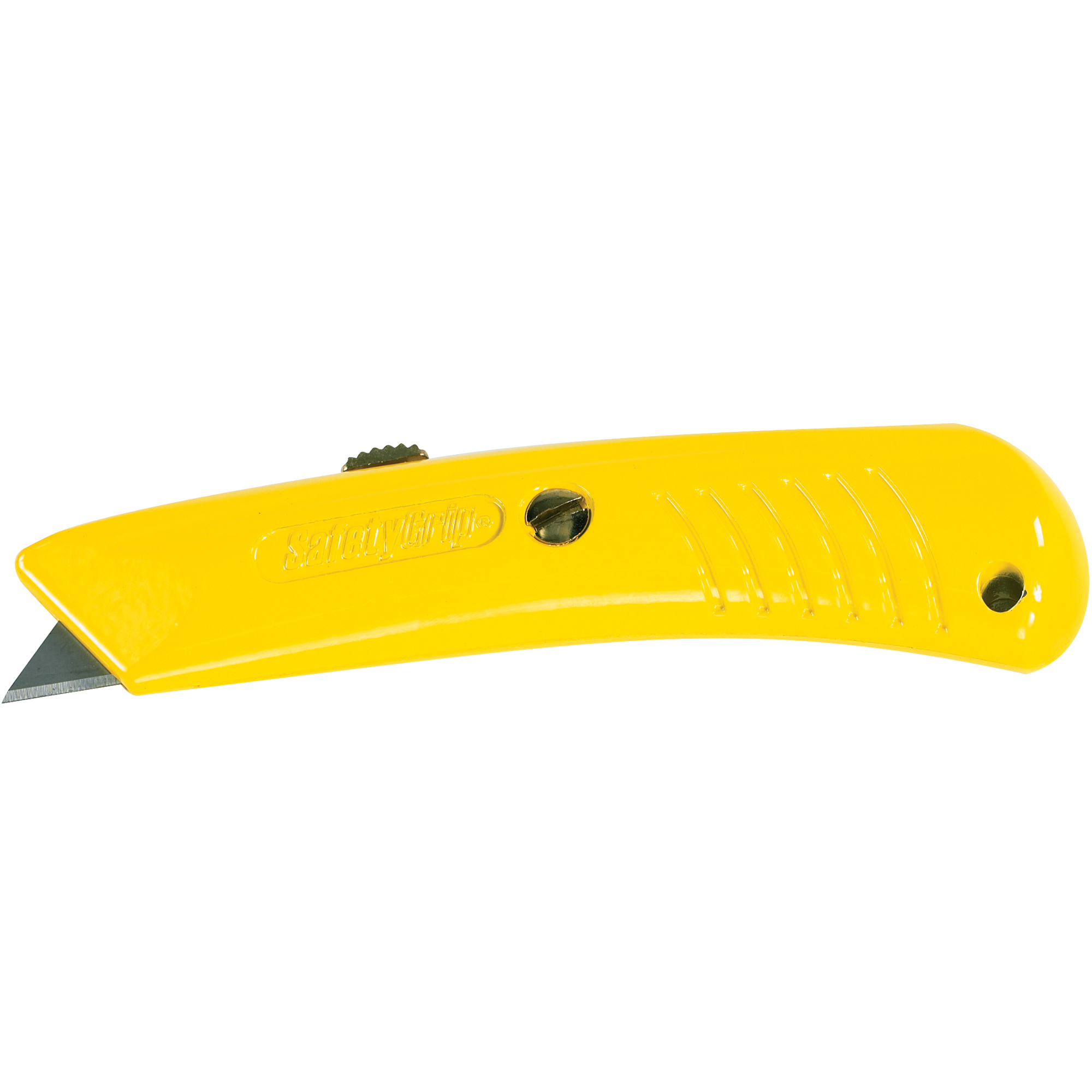 Safety Grip Utility Knife, Yellow, 10/Case