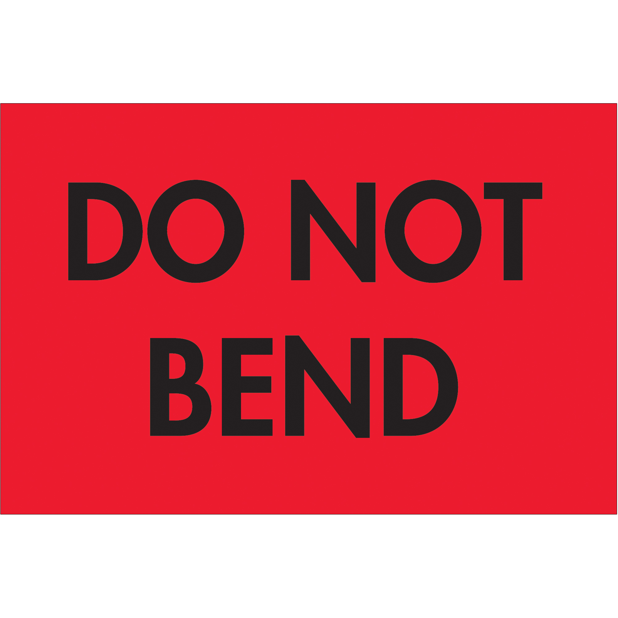 Tape Logic® Labels, "Do Not Bend", 2" x 3", Fluorescent Red, 500/Roll