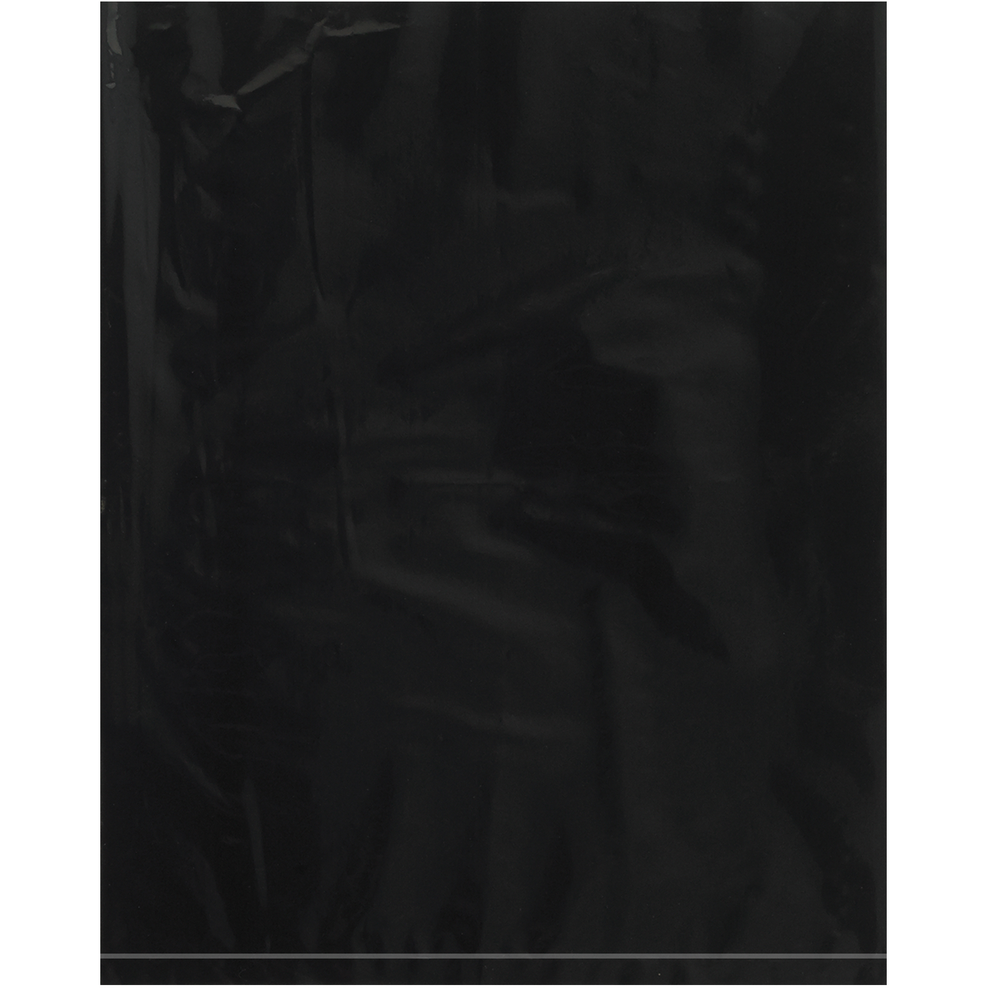 Flat 2 Mil Poly Bags, 8" x 10", Black, 1000/Case