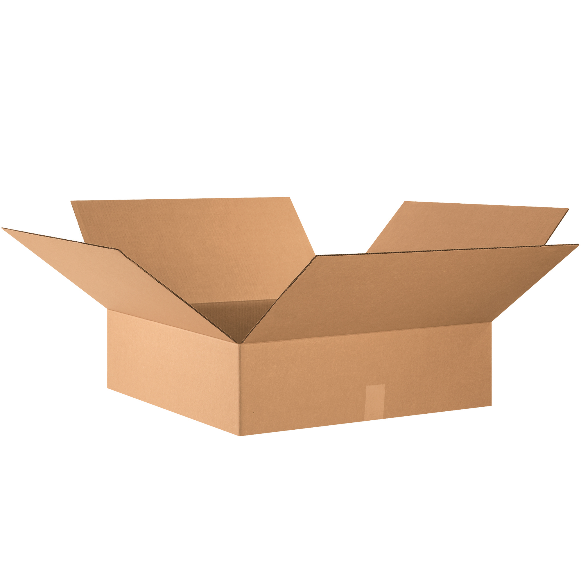 Flat Corrugated Boxes, 24" x 24" x 7", Kraft, 10/Bundle; 120/Skid