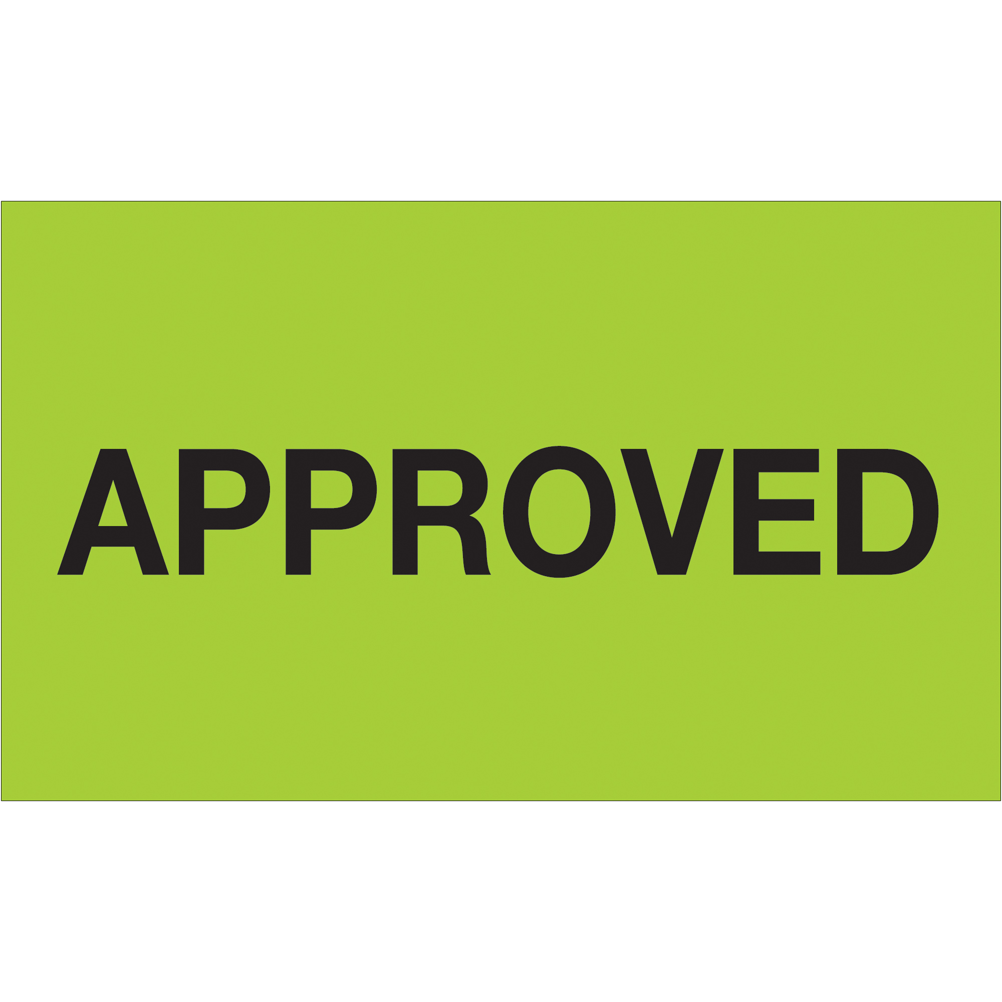 Tape Logic® Labels, "Approved", 3" x 5", Fluorescent Green, 500/Roll