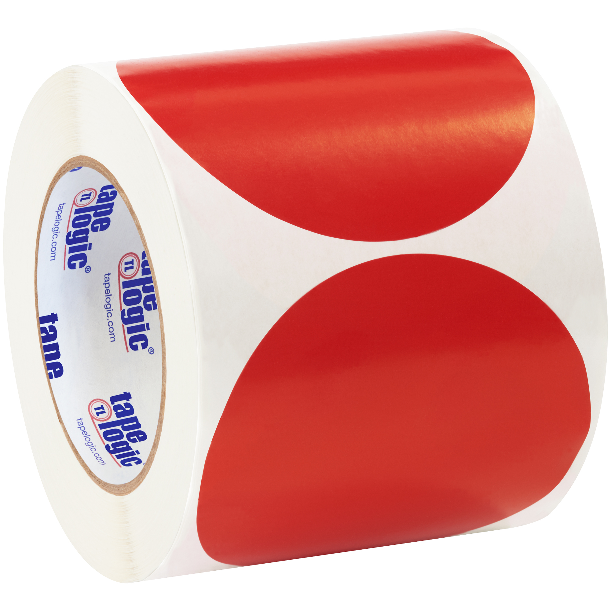 Tape Logic® Inventory Circle Labels, 4", Red, 500/Roll