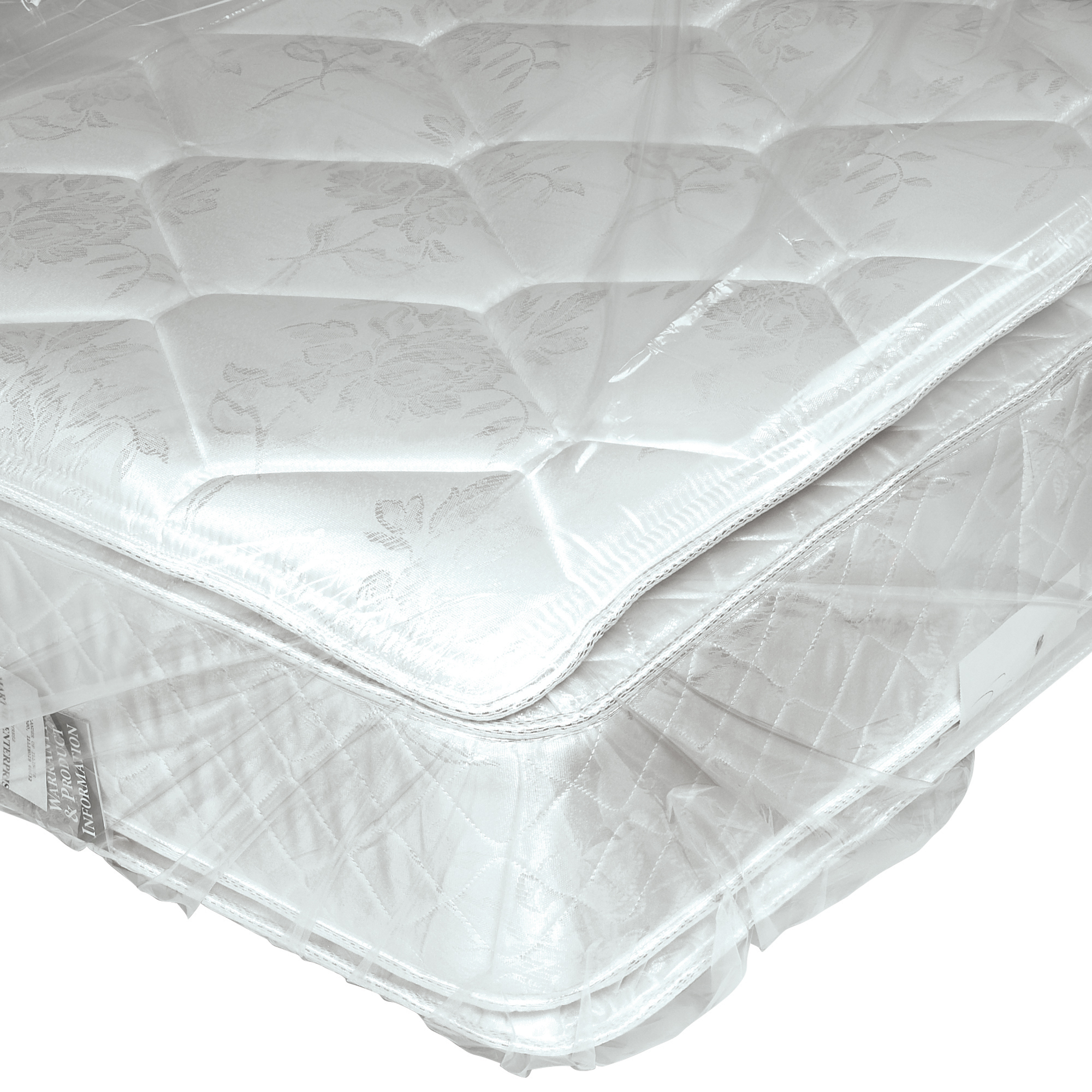 Gusseted 1.1 Mil Mattress Bags, 54" x 7" x 84", Clear, 150/Roll