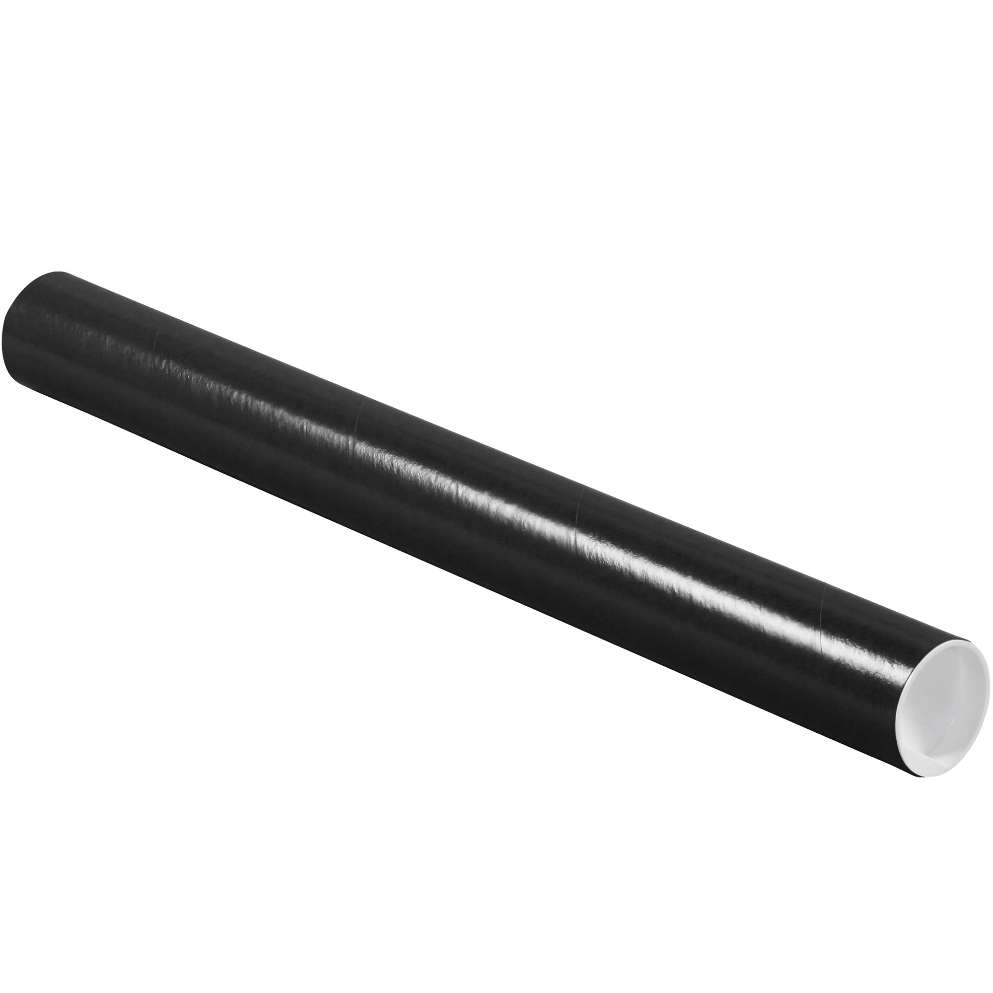 Mailing Tubes with Caps, 2" x 20", Black, 50/Case