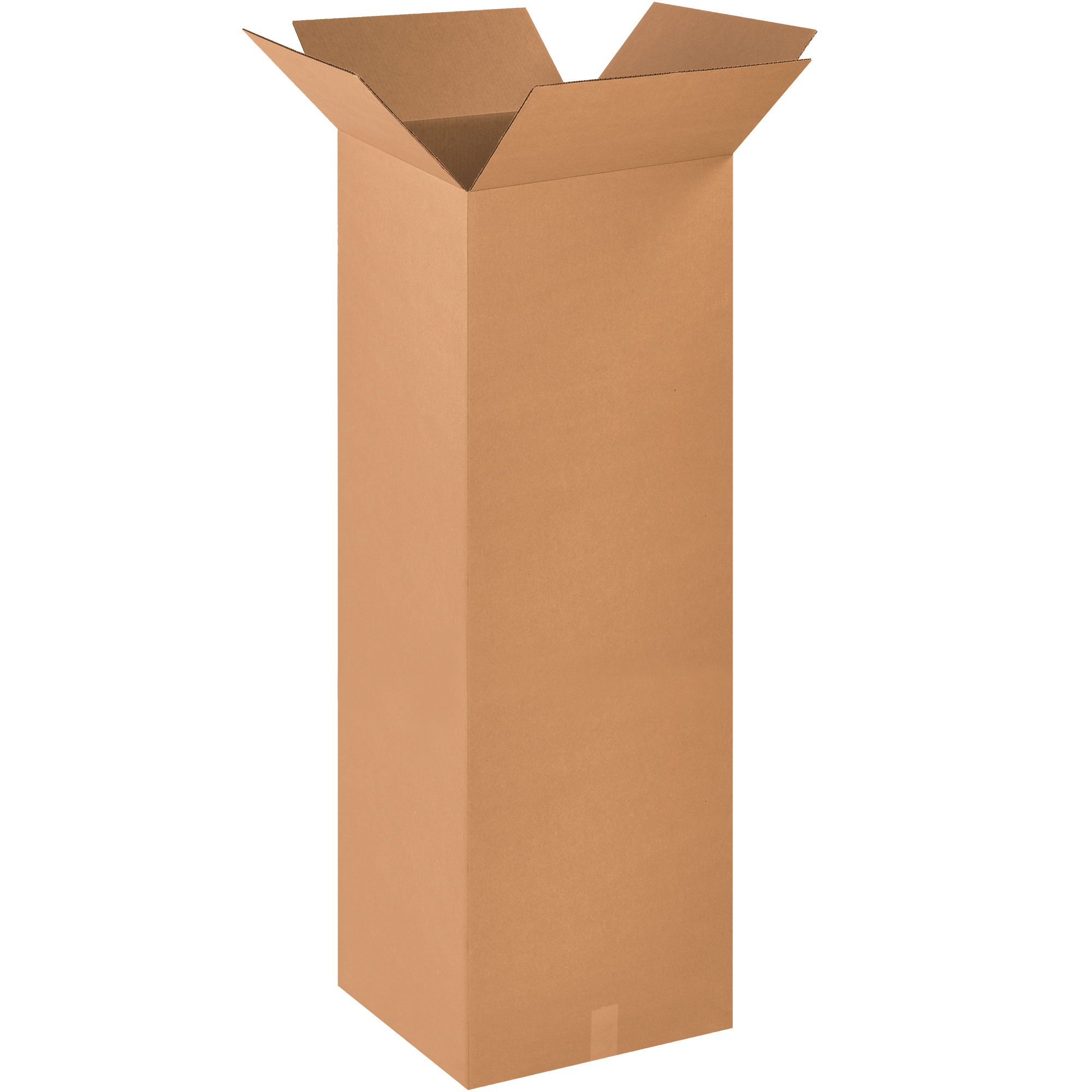 Tall Corrugated Boxes, 18" x 18" x 48", Kraft, 10/Bundle; 120/Skid