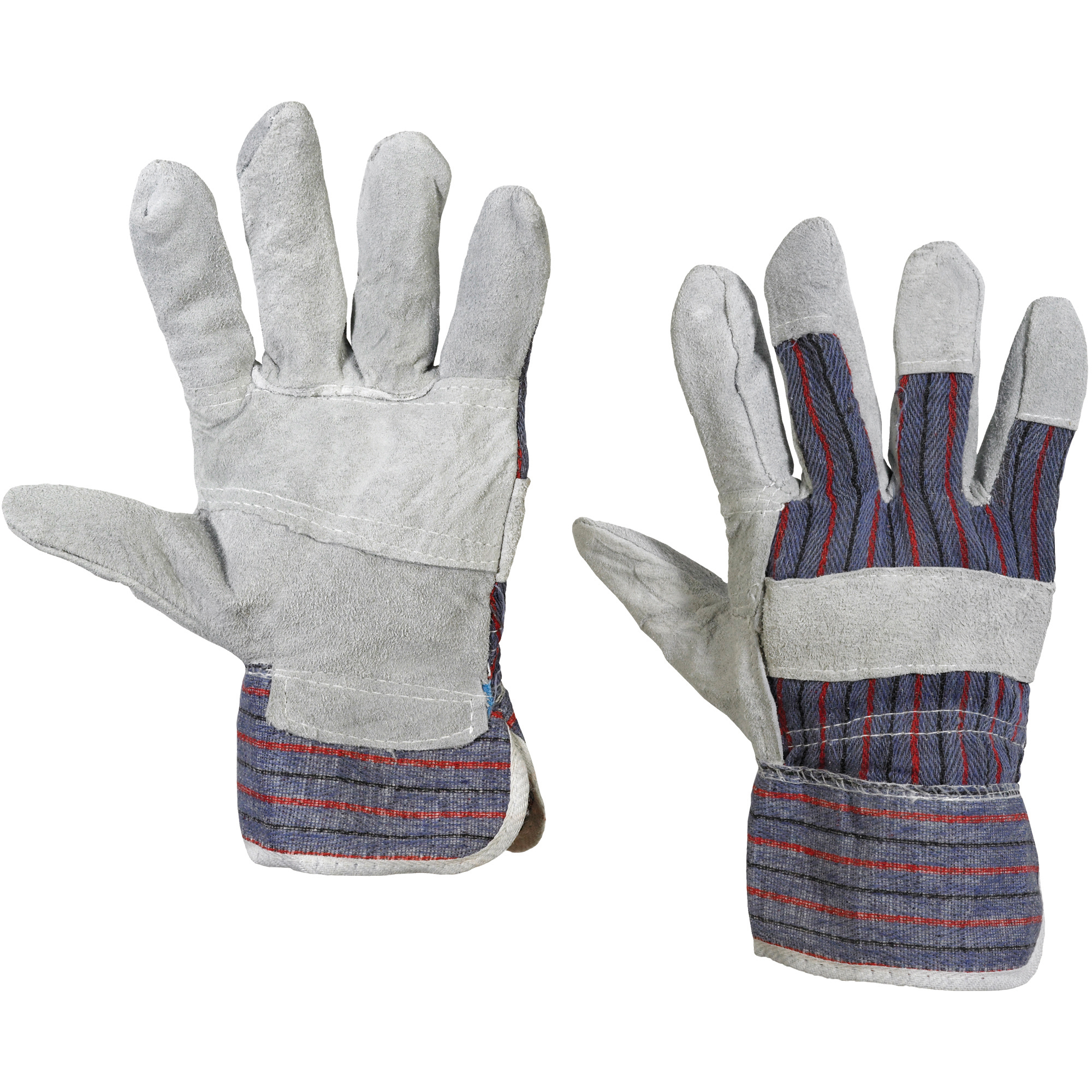 Leather Palm w/Safety Cuff Gloves, XLarge, Gray, 12 Pairs/Case