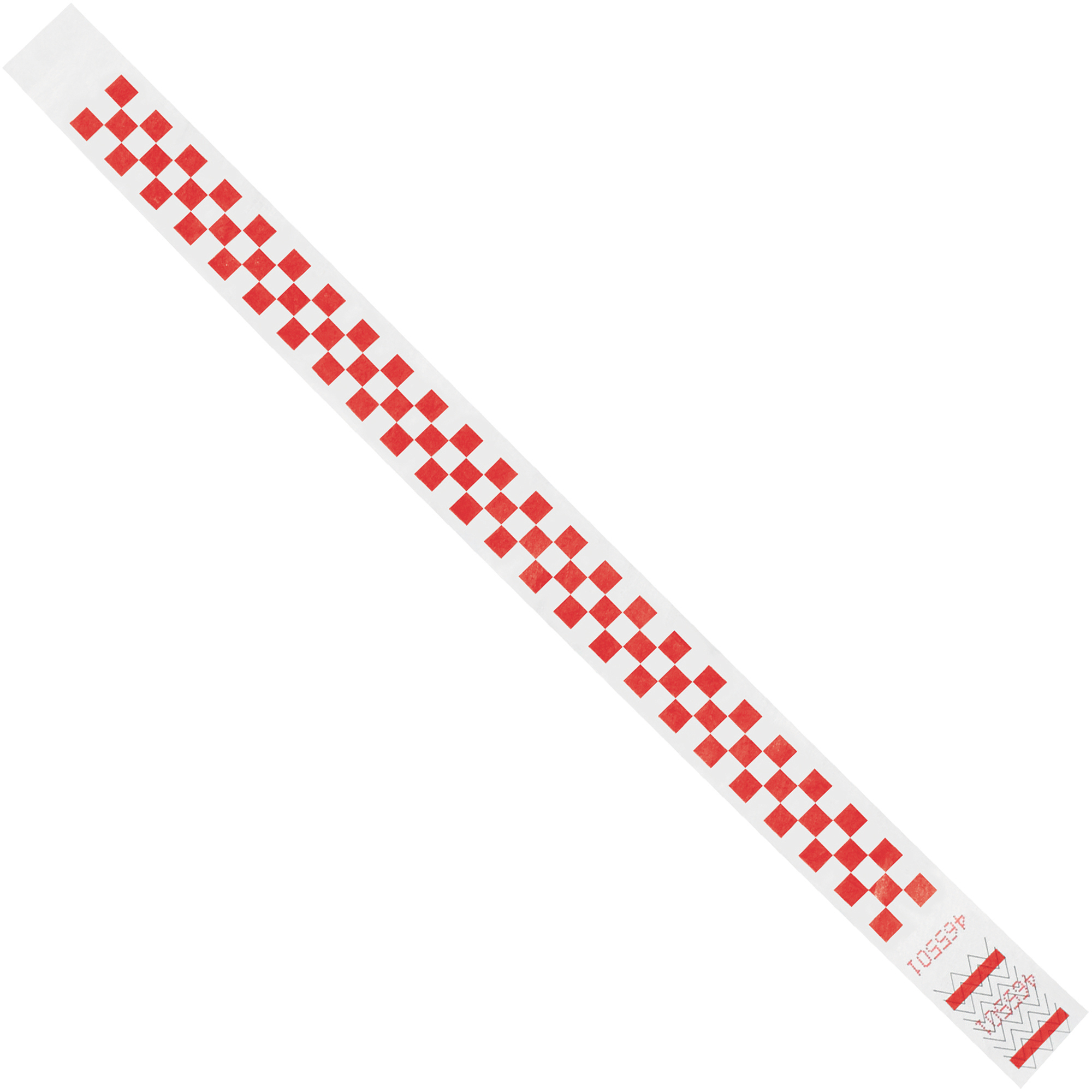 Tyvek® Wristbands, 3/4" x 10", Red Checkerboard, 500/Case