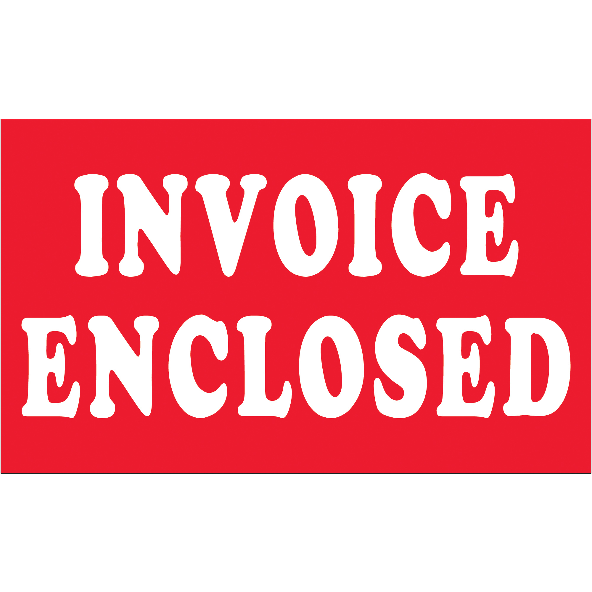 Tape Logic® Labels, "Invoice Enclosed", 3" x 5", Red/White, 500/Roll