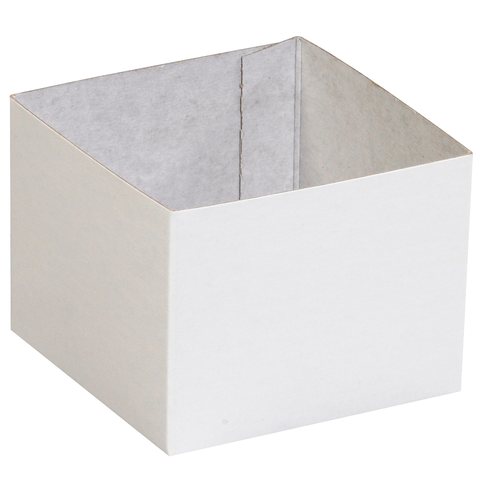 Deluxe Gift Box Bottoms, 4" x 4" x 3", White, 50/Case