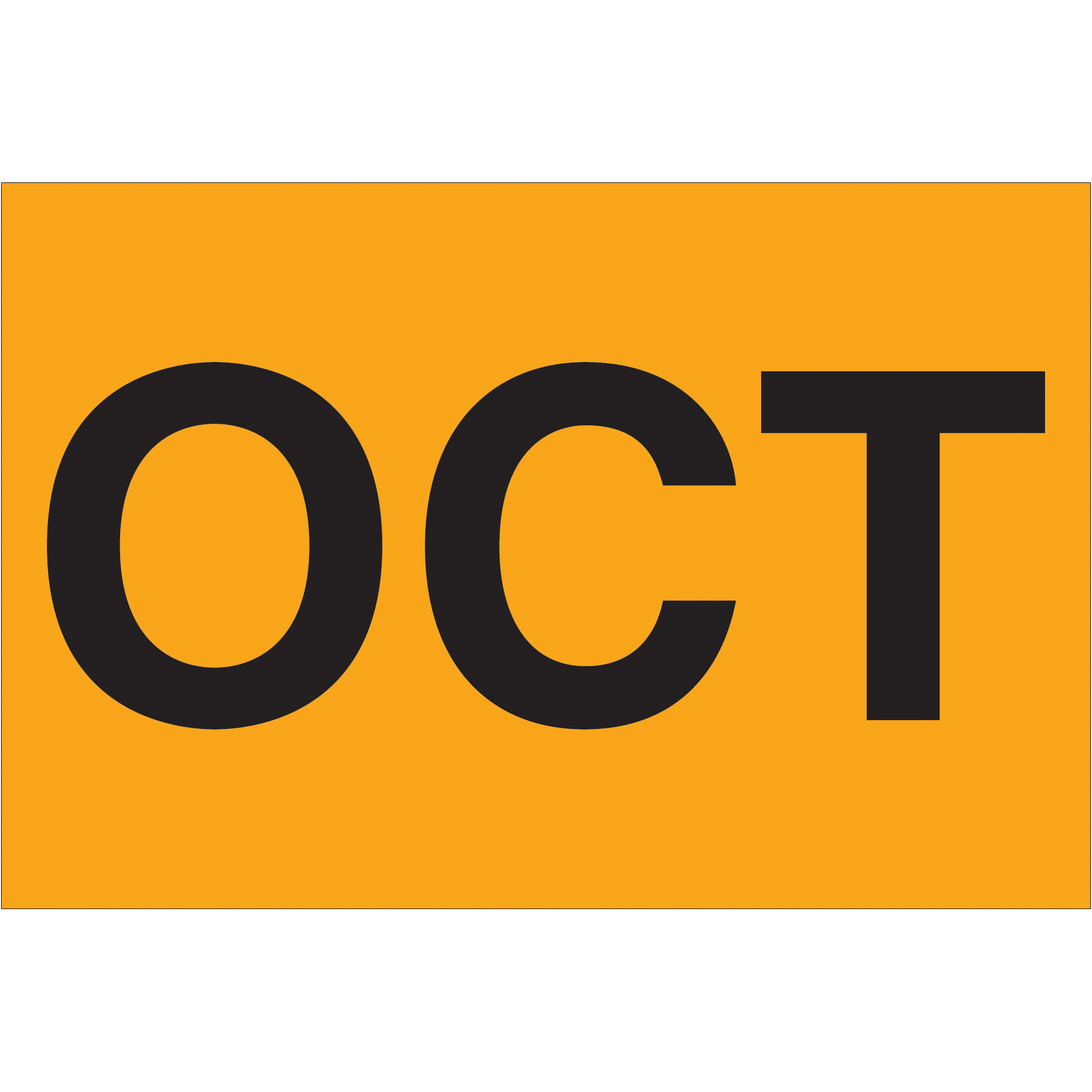 Tape Logic® Months of the Year Labels, "OCT", 2" x 3", Fluorescent Orange, 500/Roll
