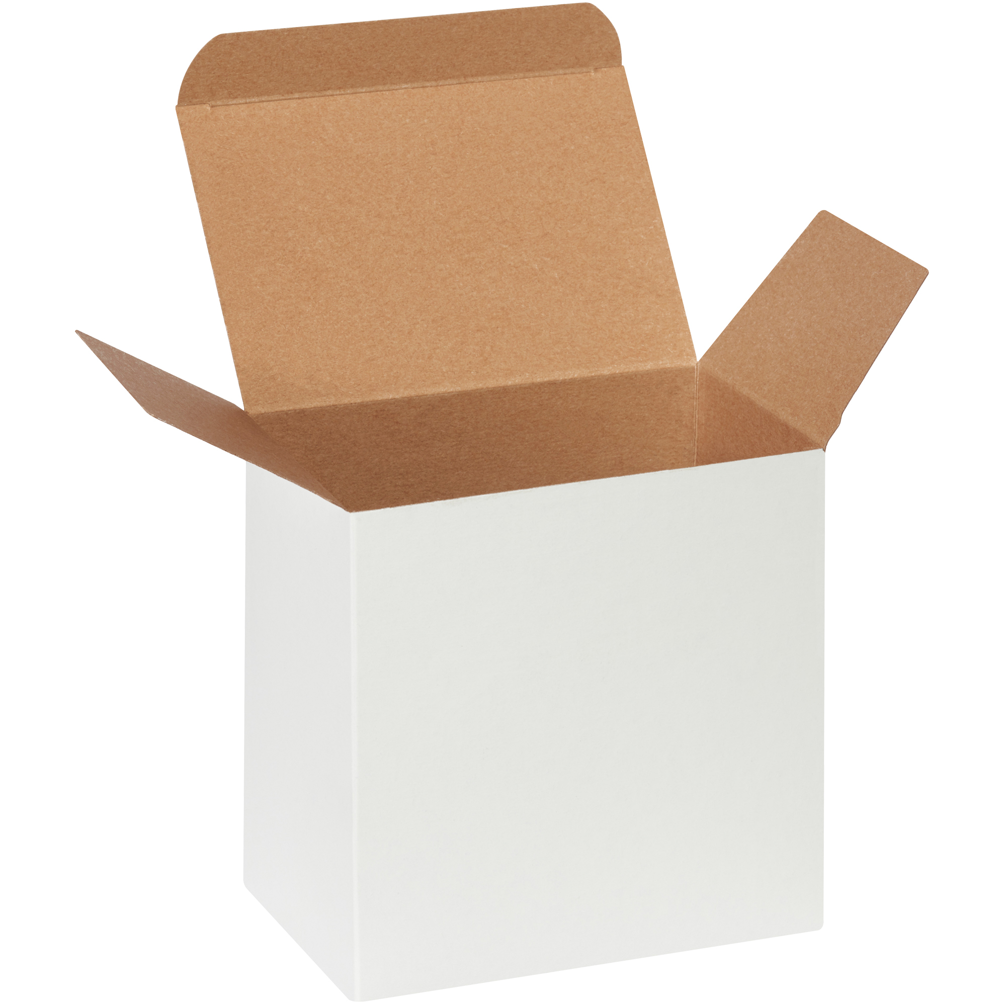 Reverse Tuck Folding Cartons, 6" x 4" x 6", White, 200/Case
