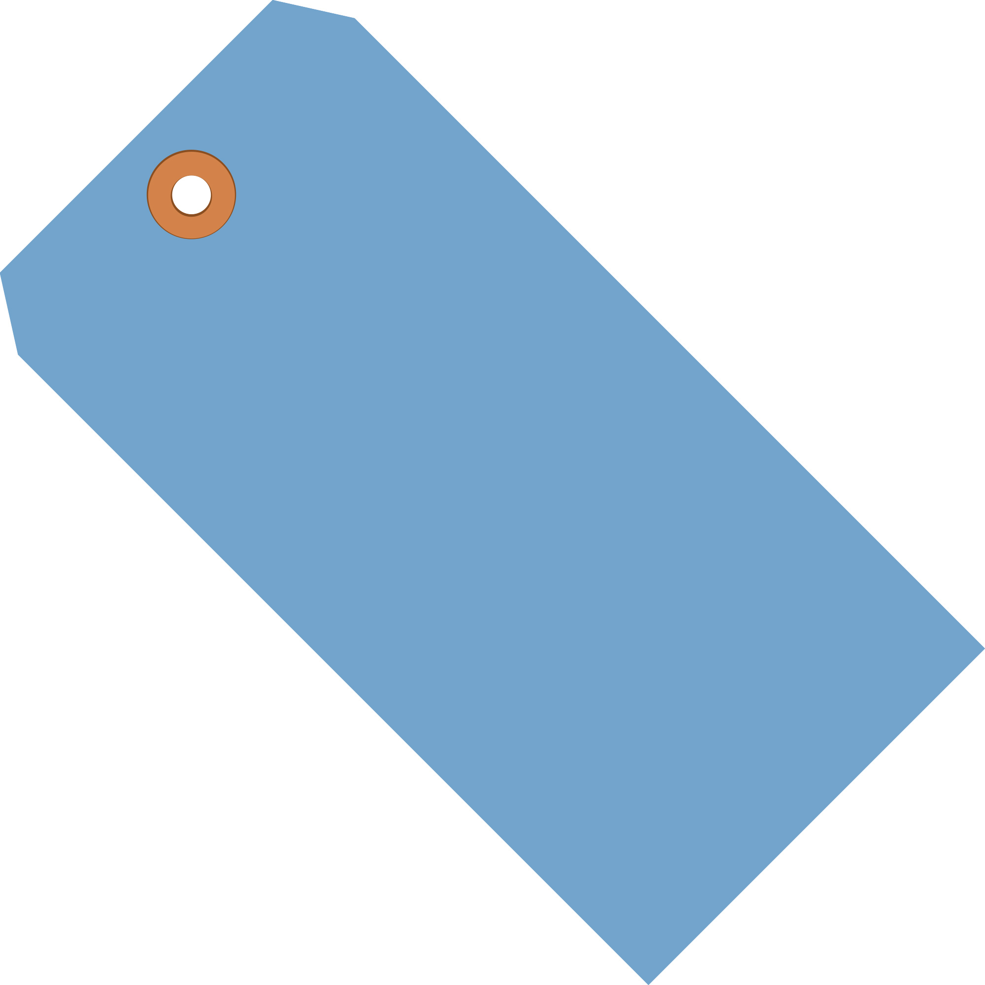 Shipping Tags, 13 Pt., 5 1/4" x 2 5/8", Dark Blue, 1000/Case