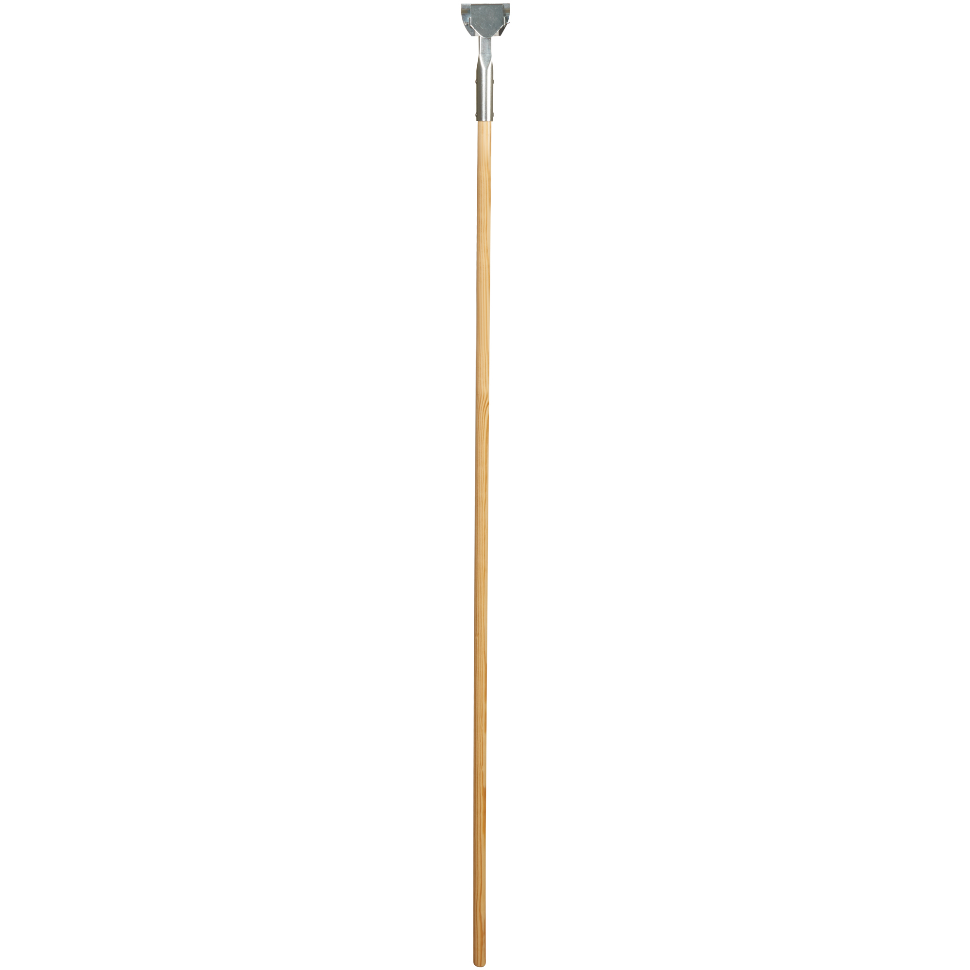 Clip-On Dust Mop Handle, 60", Brown/Silver, 1/Each