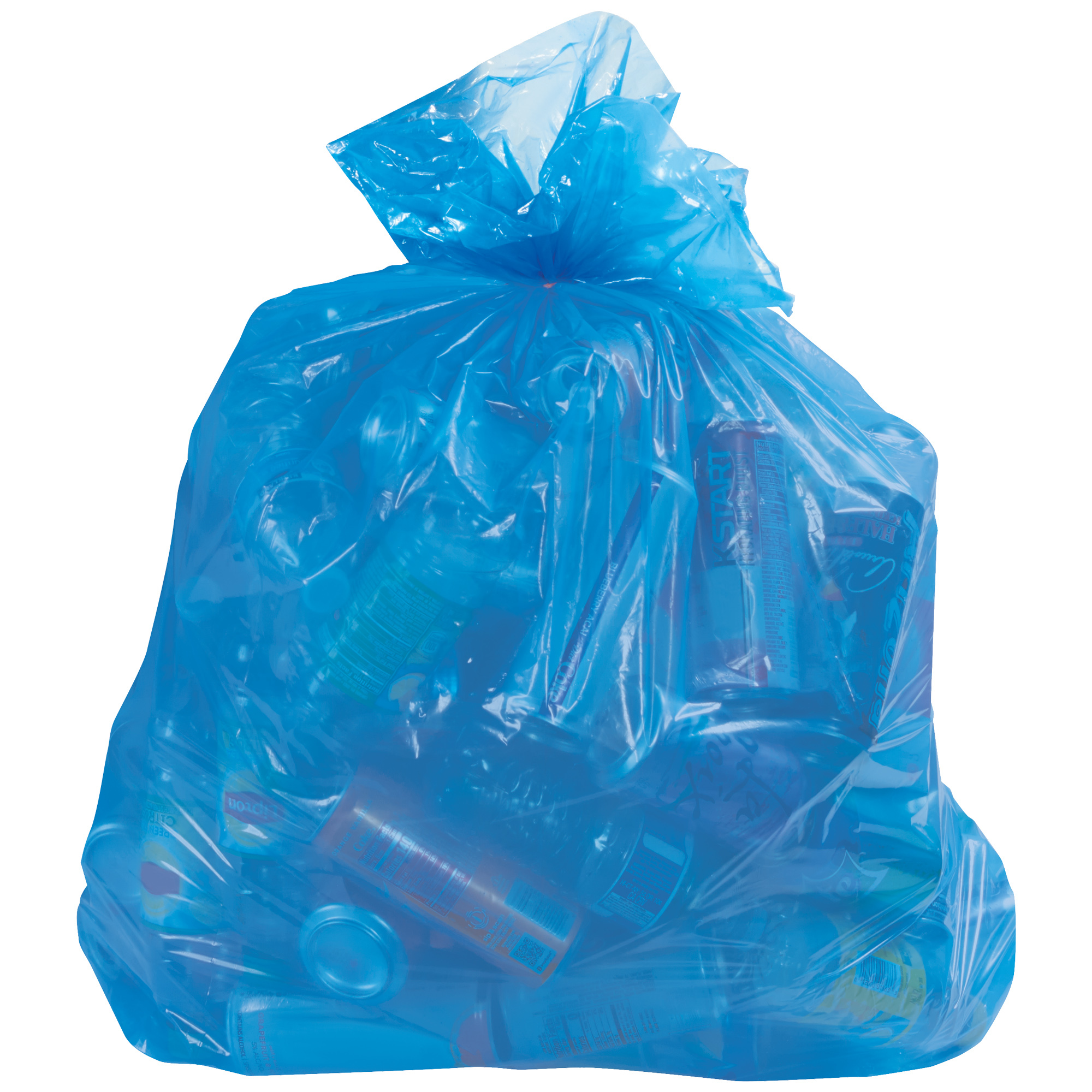 Blue Recycling Trash Liner, 13 Gallon, 1.5 Mil., Blue, 100/Case