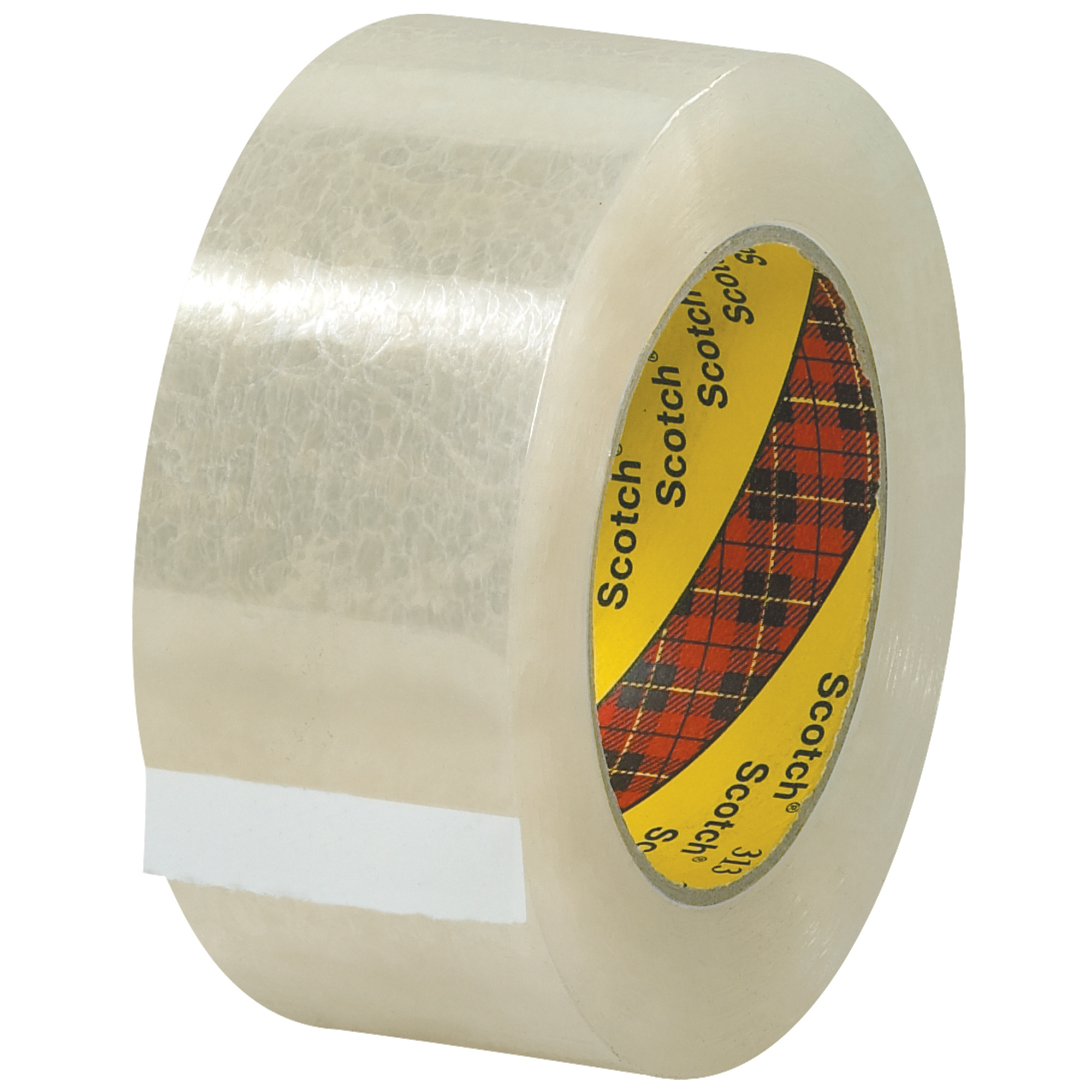 3M™ 313 Carton Sealing Tape, 2.5 Mil, 2" x 55 yds., Clear, 6/Case