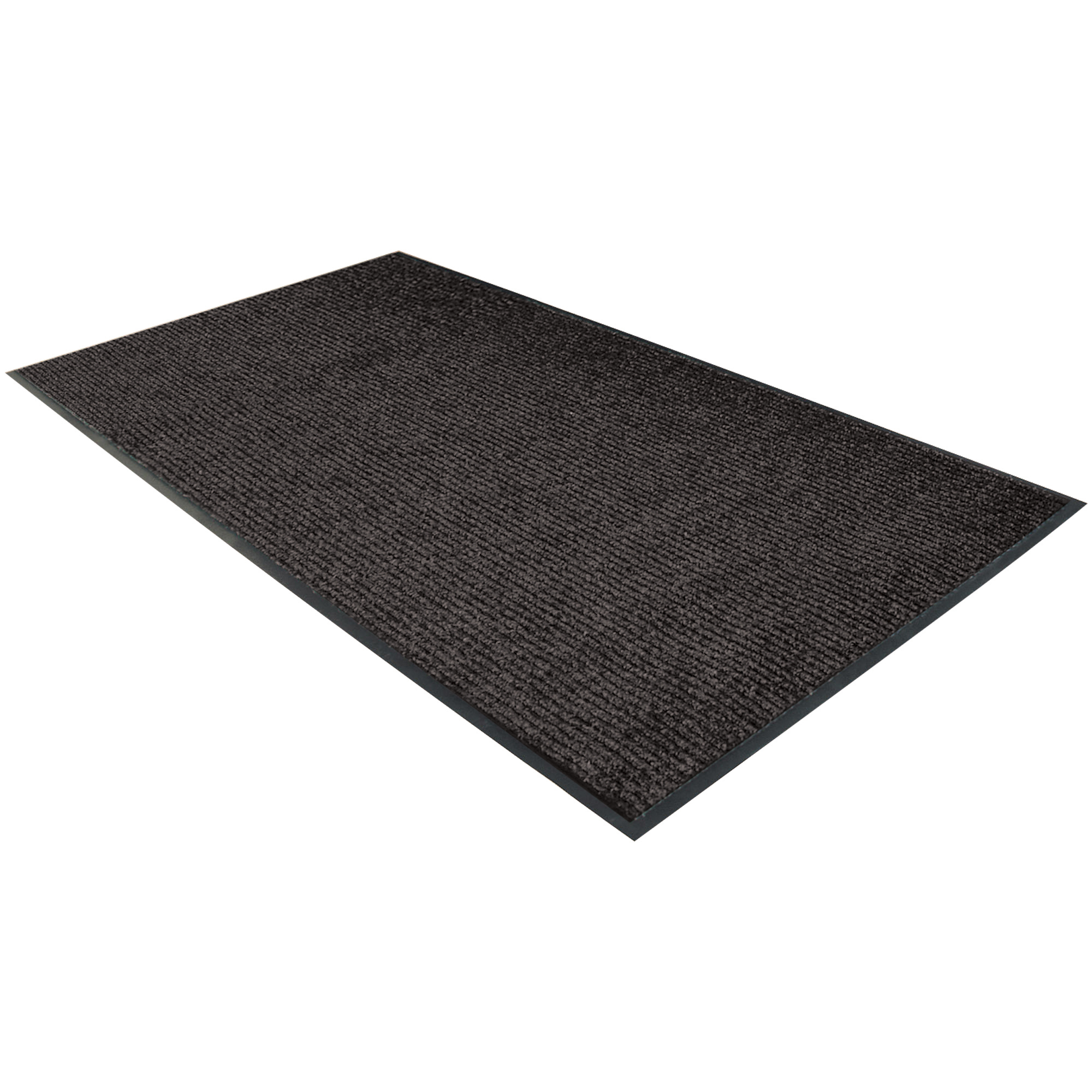 Deluxe Vinyl Carpet Mat, 4' x 6', Charcoal, 1/Each