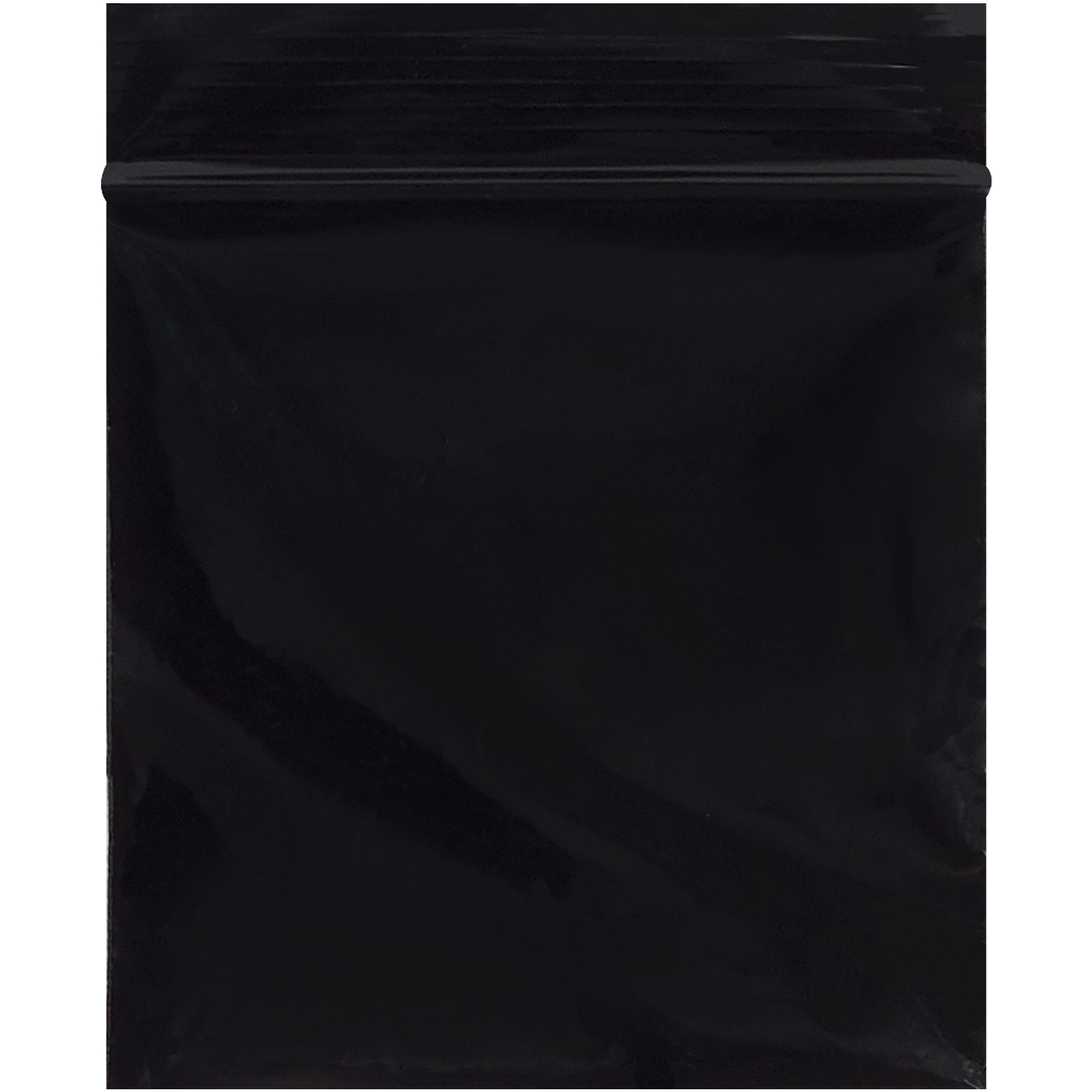 Reclosable 2 Mil Poly Bags, 3" x 3", Black, 1000/Case