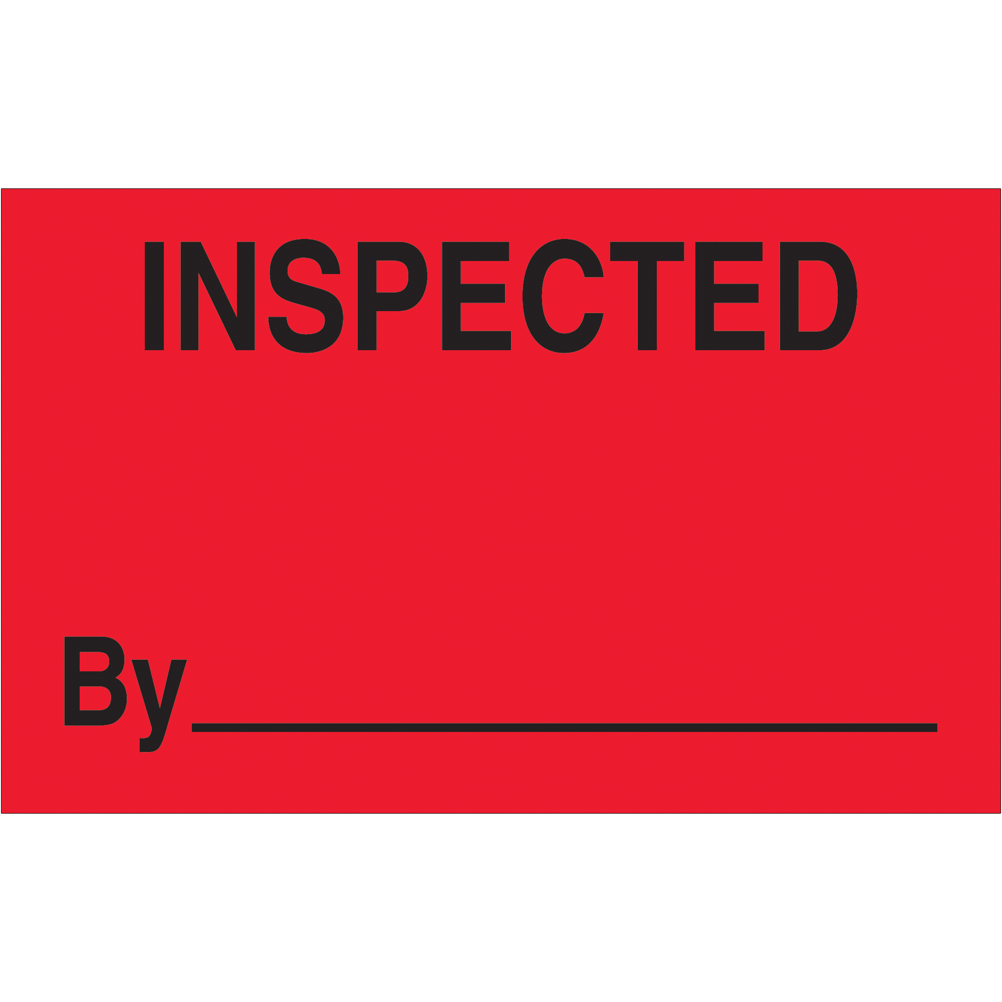 Tape Logic® Labels, "Inspected", 1 1/4" x 2", Fluorescent Red, 500/Roll