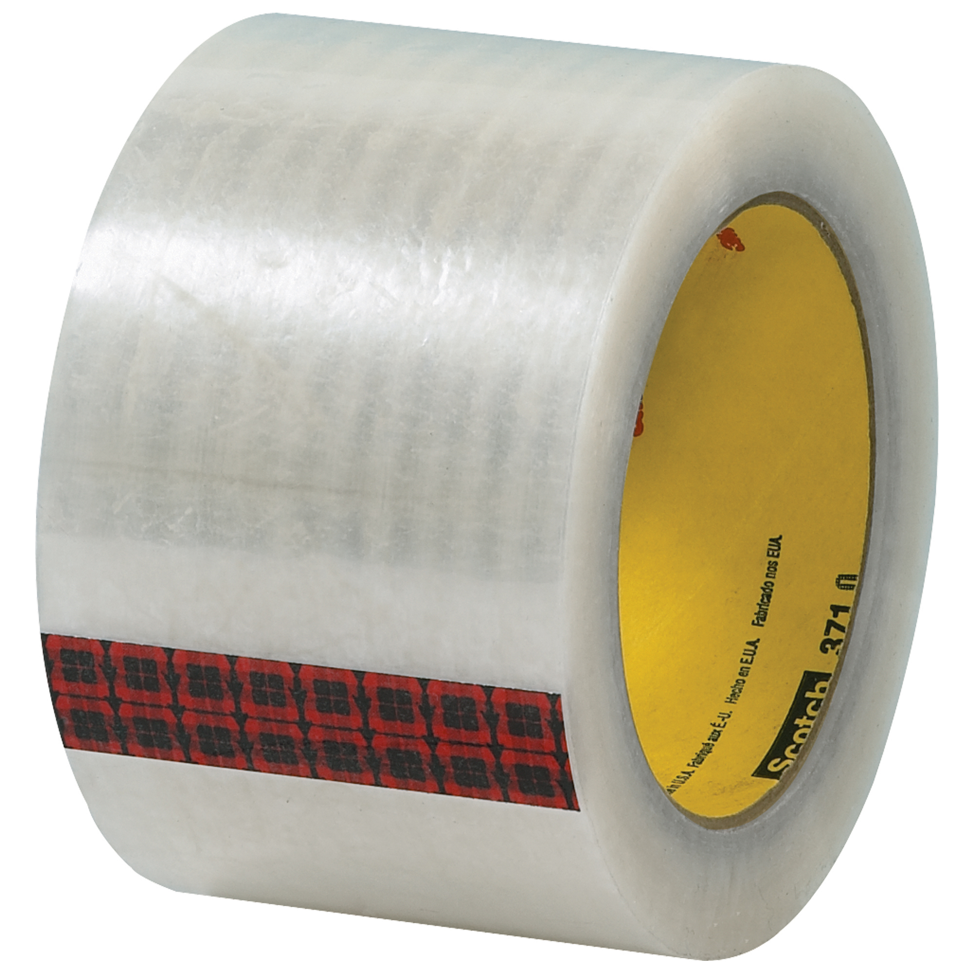 3M™ 371 Carton Sealing Tape, 1.9 Mil, 3" x 55 yds., Clear, 24/Case