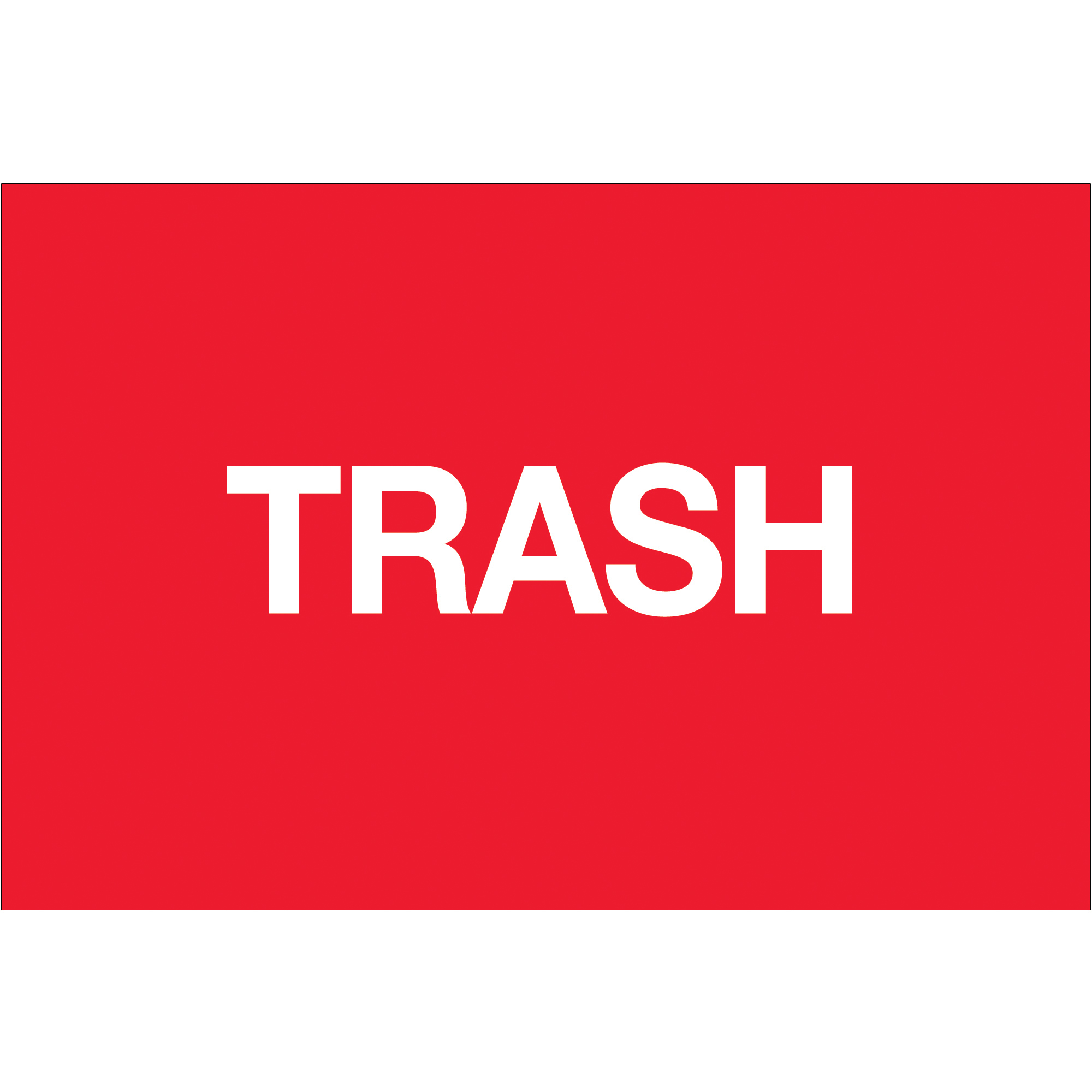 Tape Logic® Labels, "Trash", 2" x 3", Fluorescent Red, 500/Roll
