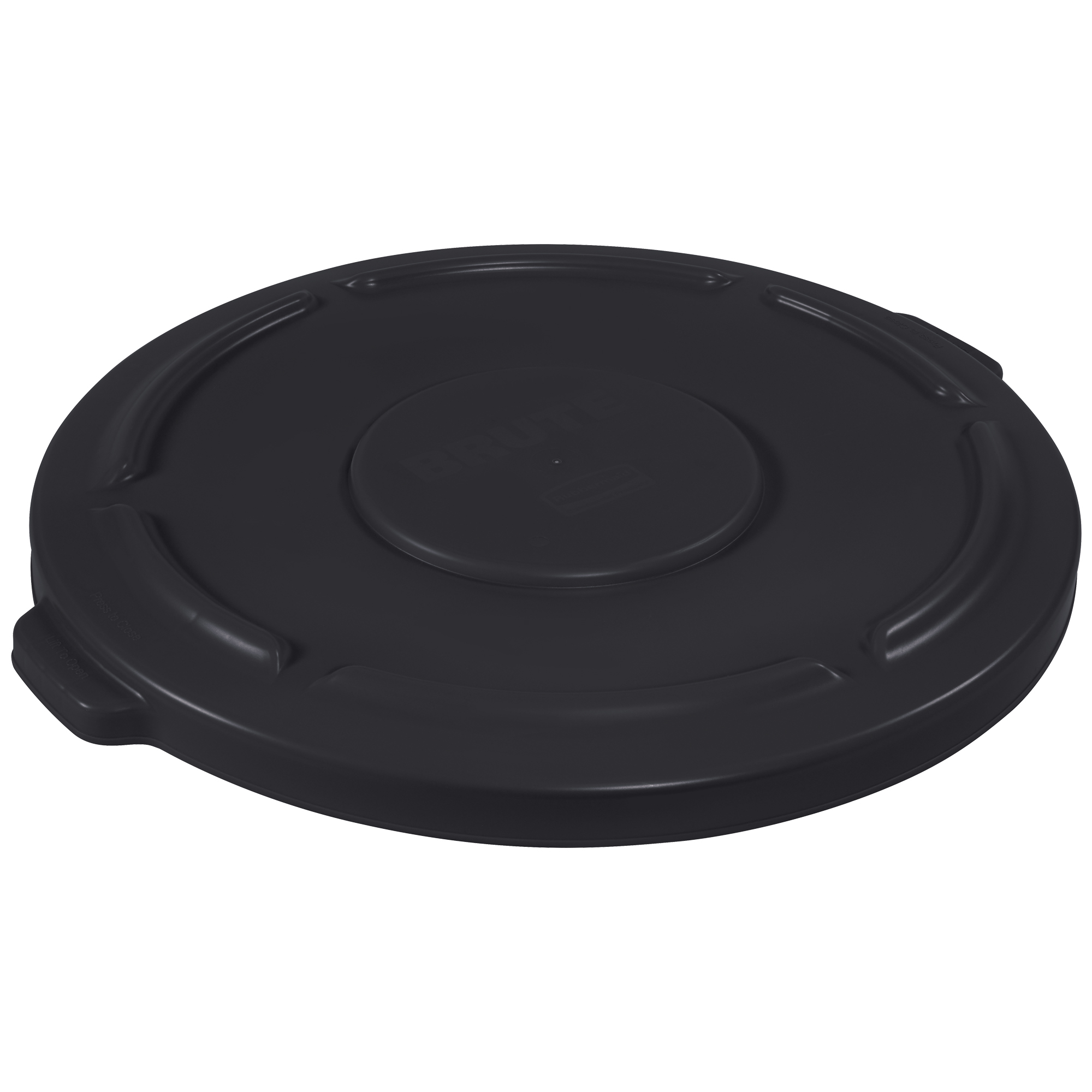 Rubbermaid® Brute® Flat Trash Can Lid, 55 Gallon, 2" x 27", Black, 1/Each