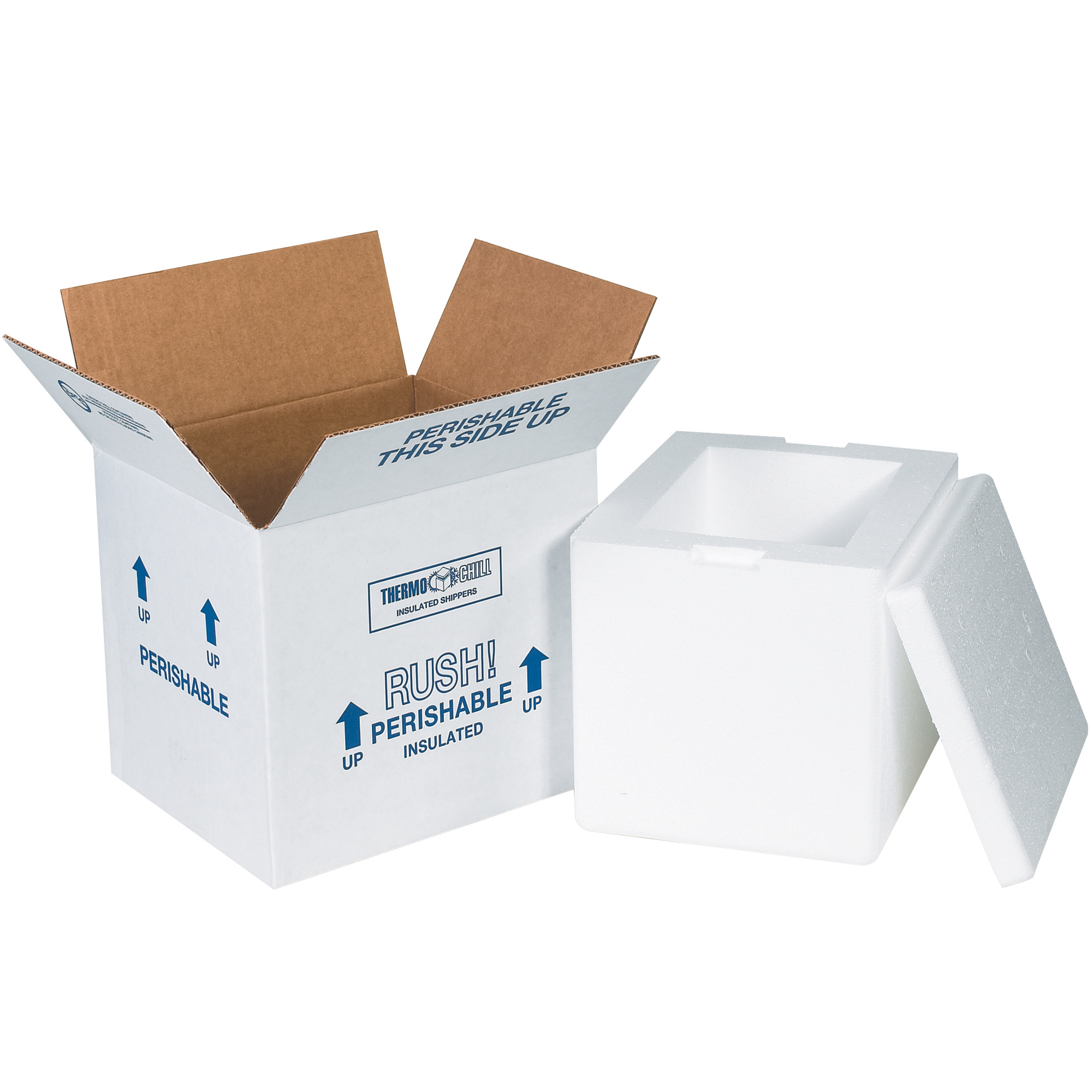 Insulated Shipping Kits, 8" x 6" x 7", White, 8/Case