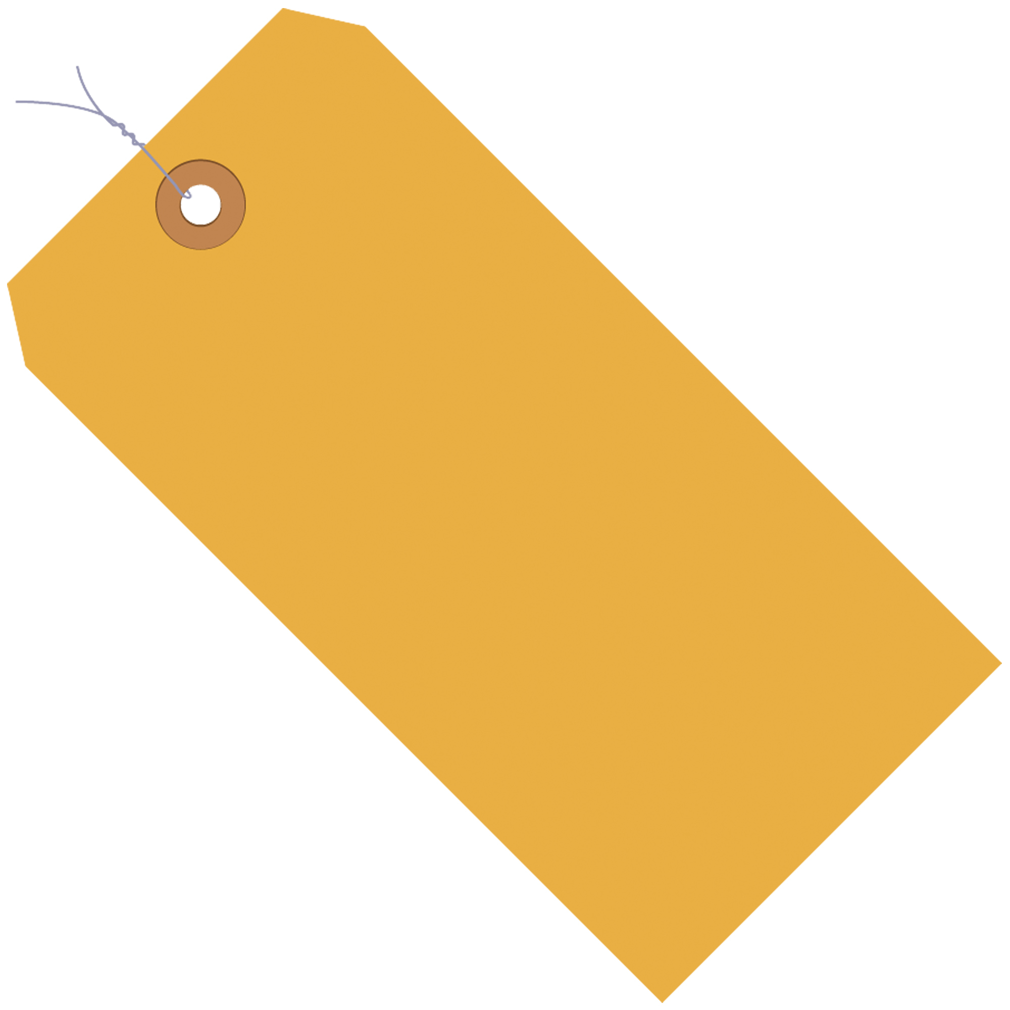 Shipping Tags, Pre-Wired, 13 Pt., 6 1/4" x 3 1/8", Fluorescent Orange, 1000/Case