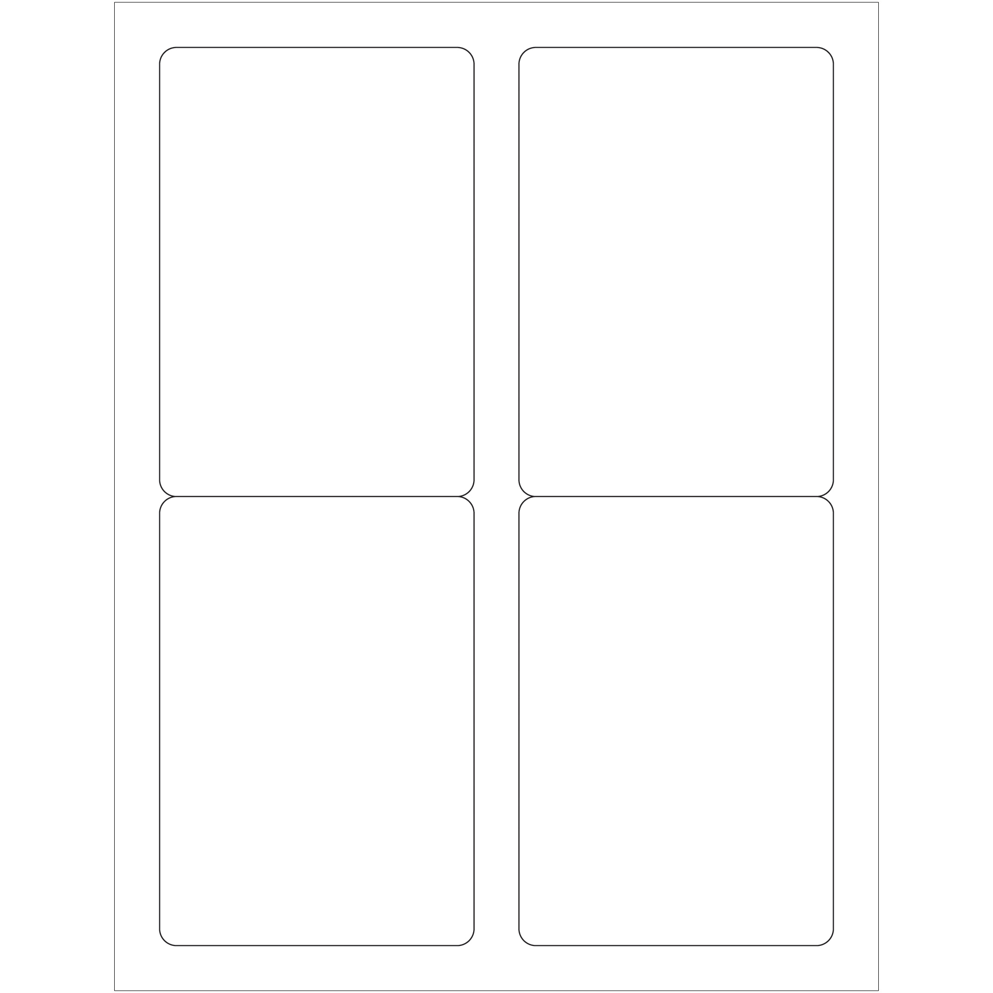 Tape Logic® Removable Rectangle Laser Labels, 3 1/2" x 5", White, 400/Case