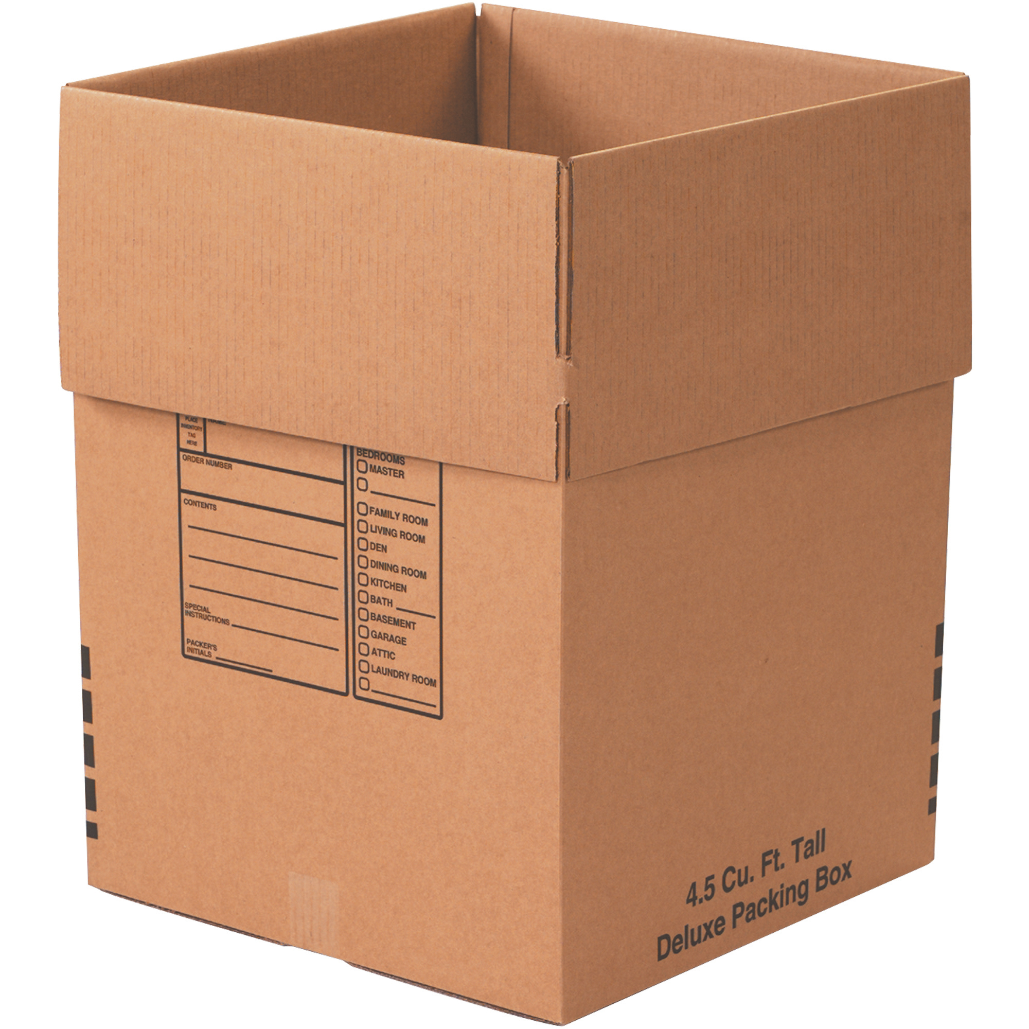Deluxe Packing Boxes, 18" x 18" x 24", Kraft, 6/Bundle