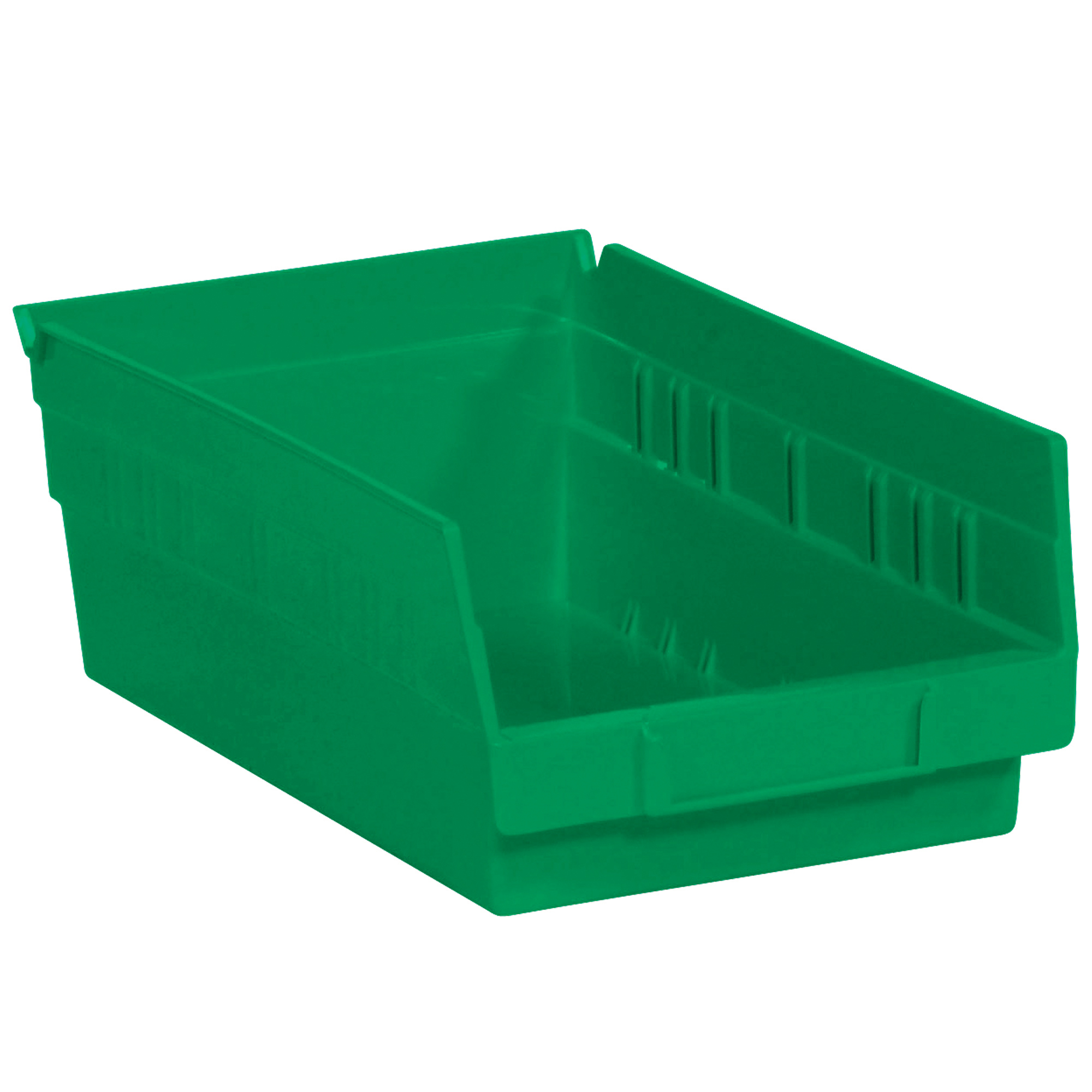 Plastic Shelf Bin Boxes, 11 5/8" x 6 5/8" x 4", Green, 30/Case