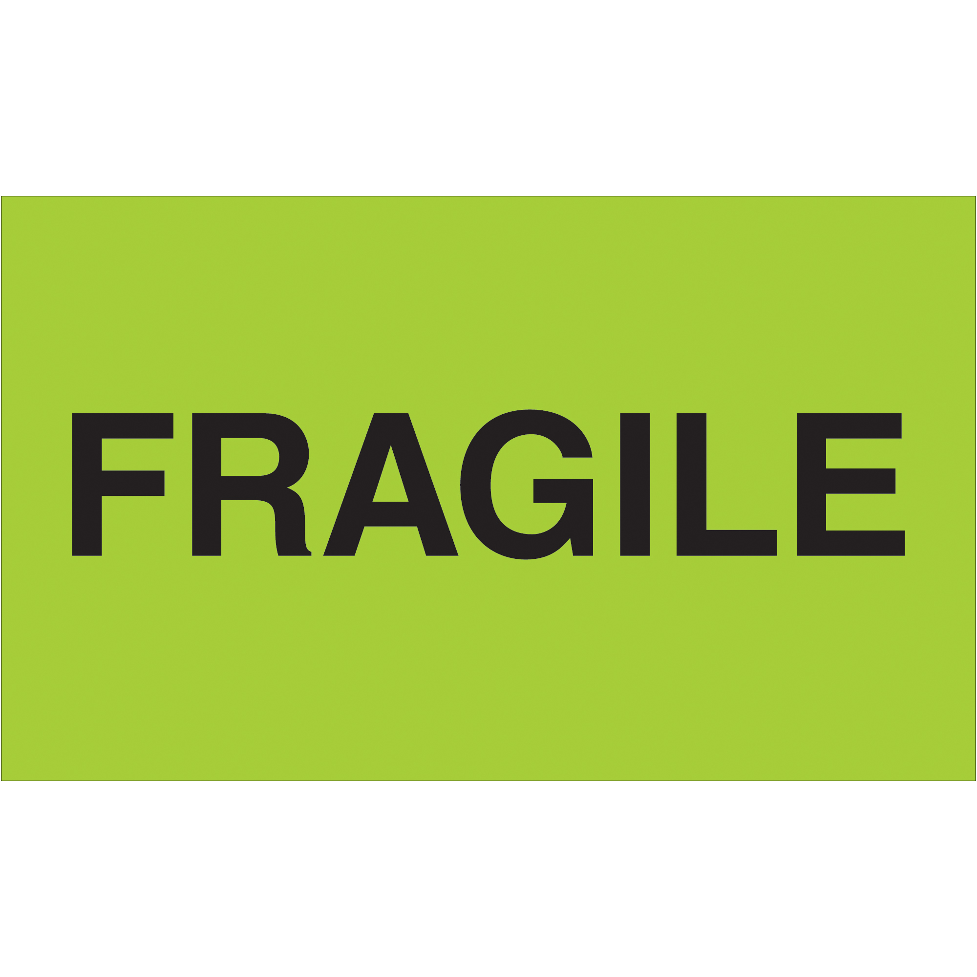 Tape Logic® Labels, "Fragile", 3" x 5", Fluorescent Green, 500/Roll