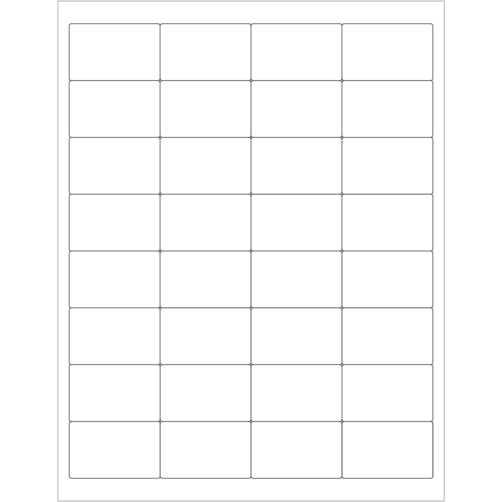 Tape Logic® Rectangular Laser Labels, 2" x 1 1/4", White, 3200/Case